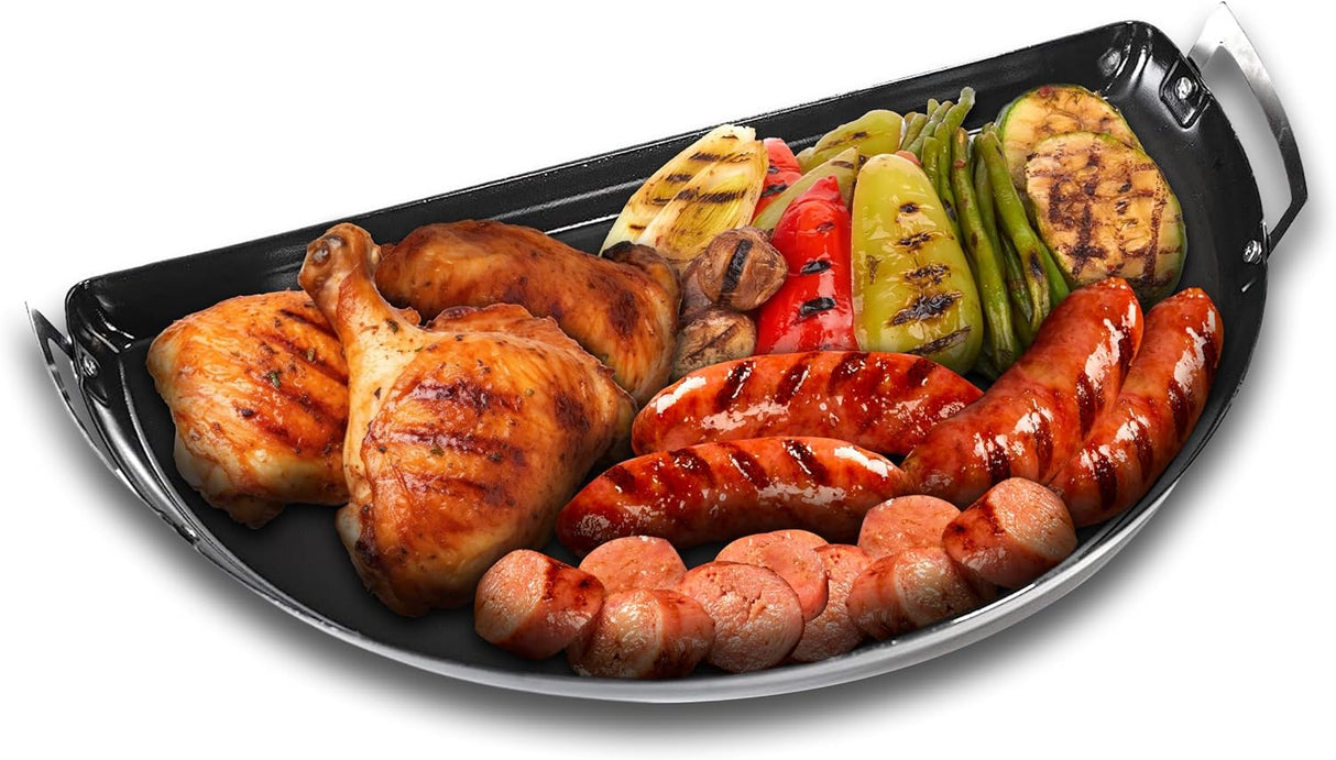 Sartén de Goteo SnS Grills Carbono, Accesorio 22” para Parrilla