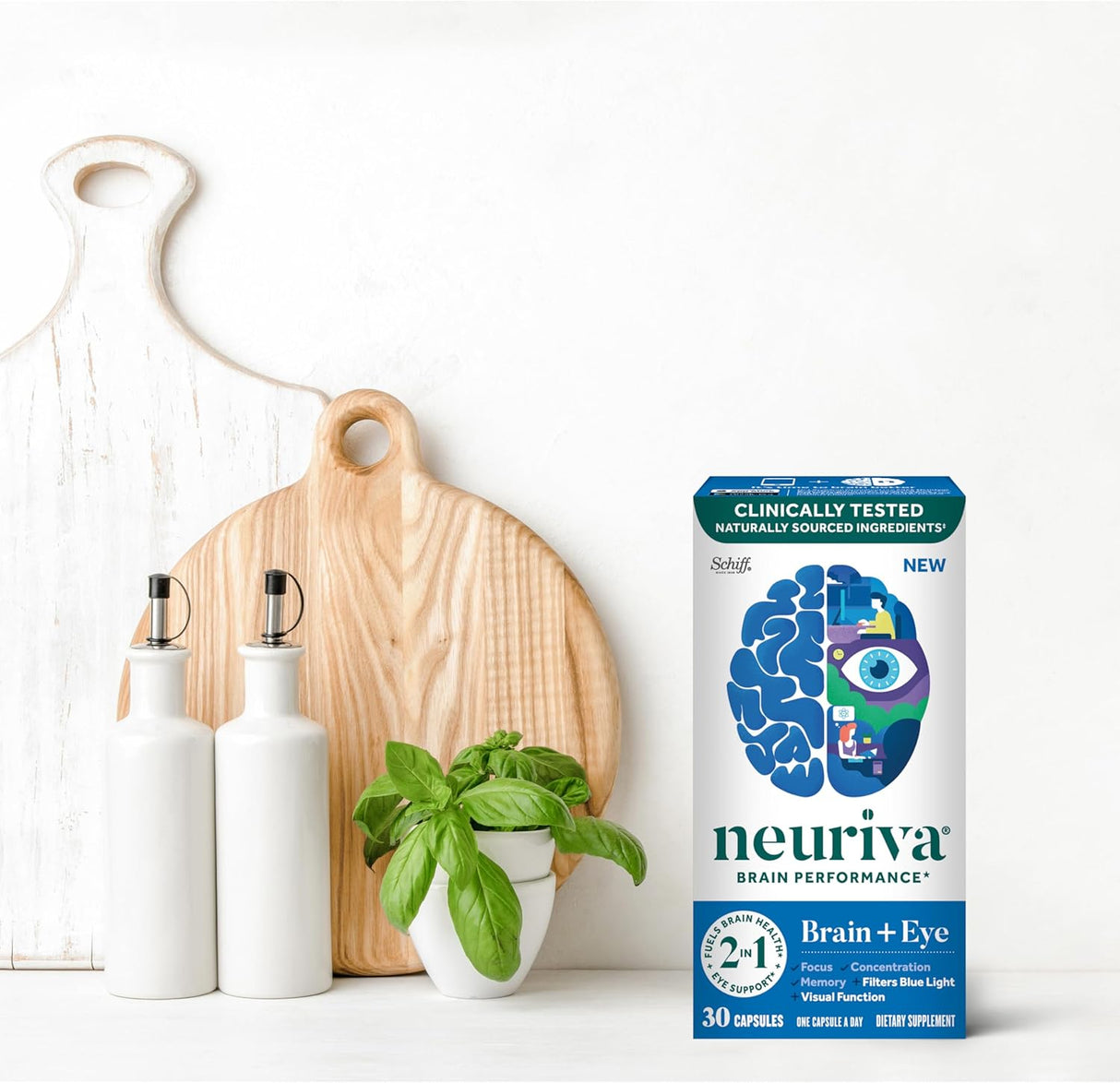 Suplemento cerebral + ocular para memoria con luteína 30 cap