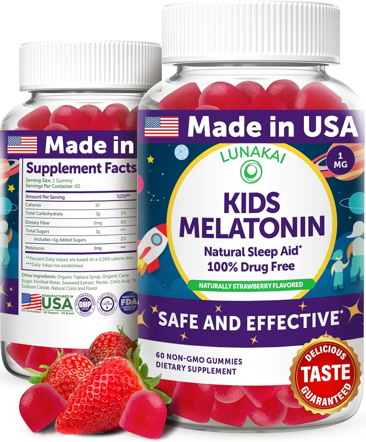 Apoyo para dormir Gomitas masticables de baja dosis 1 mg