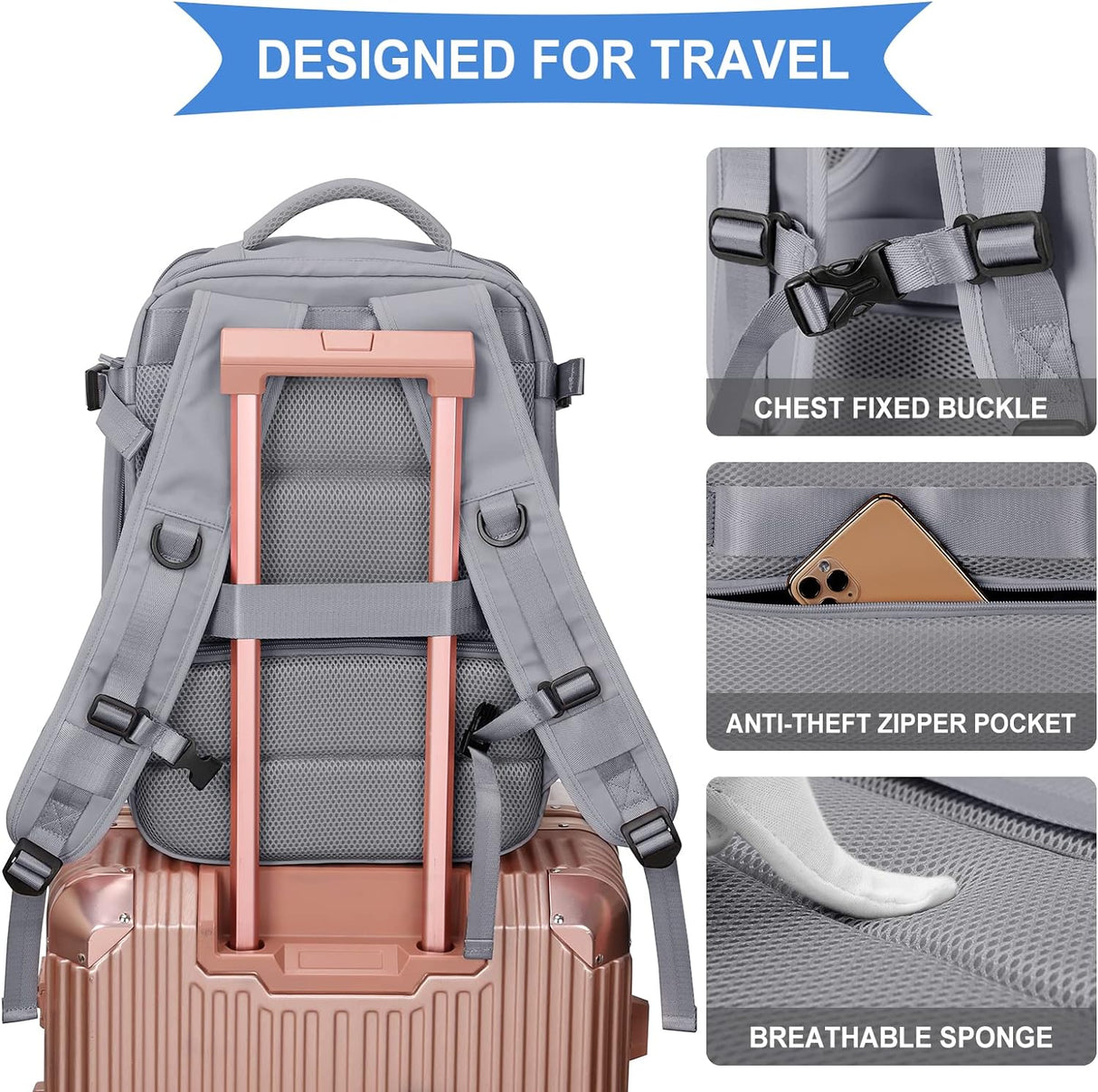 Mochila de Viaje Grande para Laptop Aprobada para Vuelo