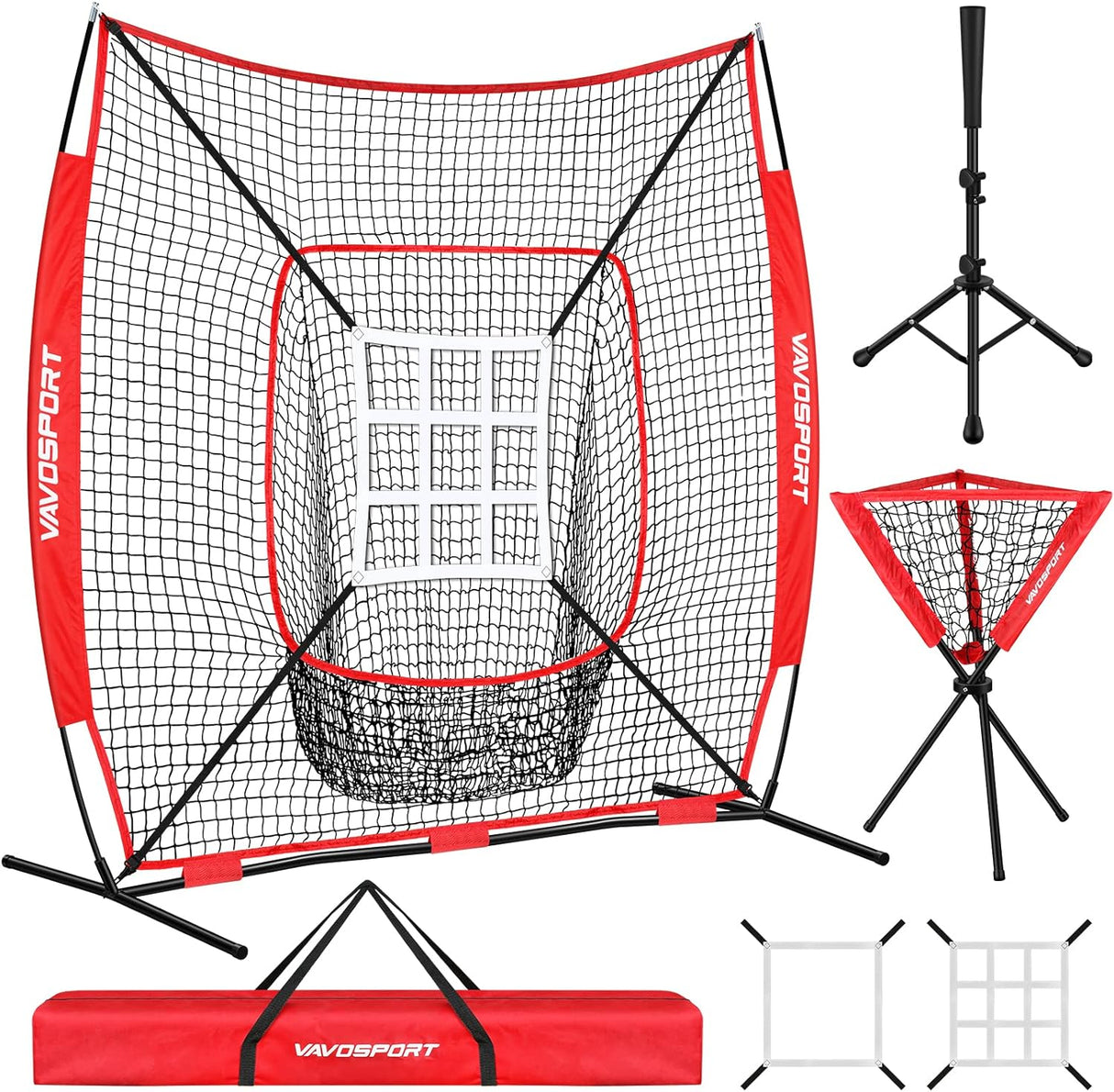 Set de Red de Béisbol 7x7 - Equipo de Entrenamiento Portable