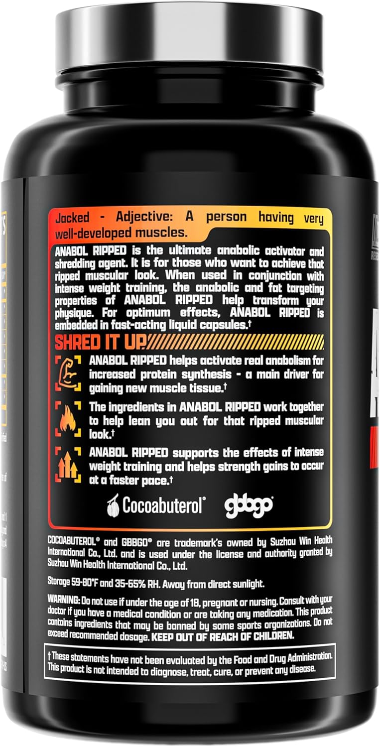 Nutrex Anabol Ripped: Suplemento Anabólico 2 en 1, 60 Caps
