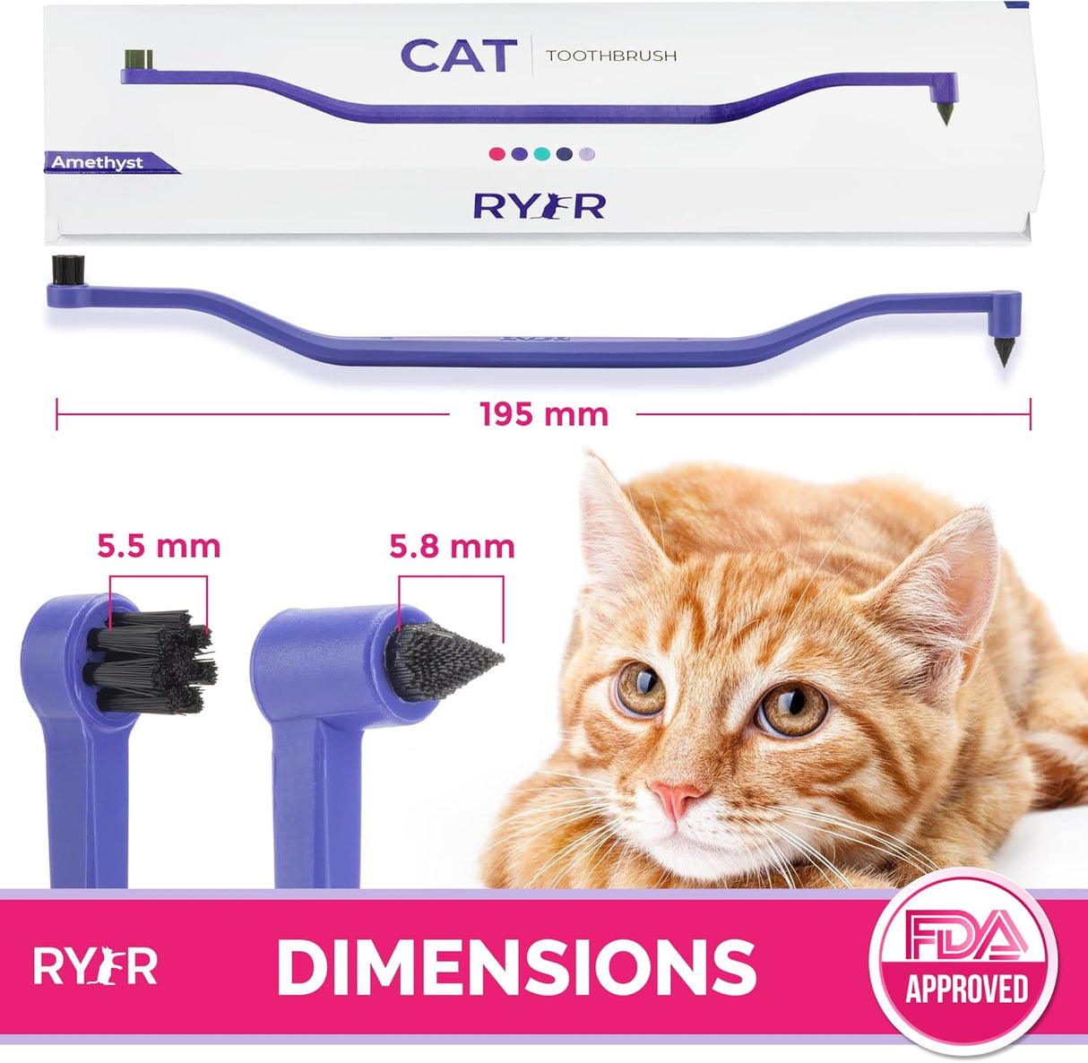 Cepillo de dientes para gatos muy pequeño