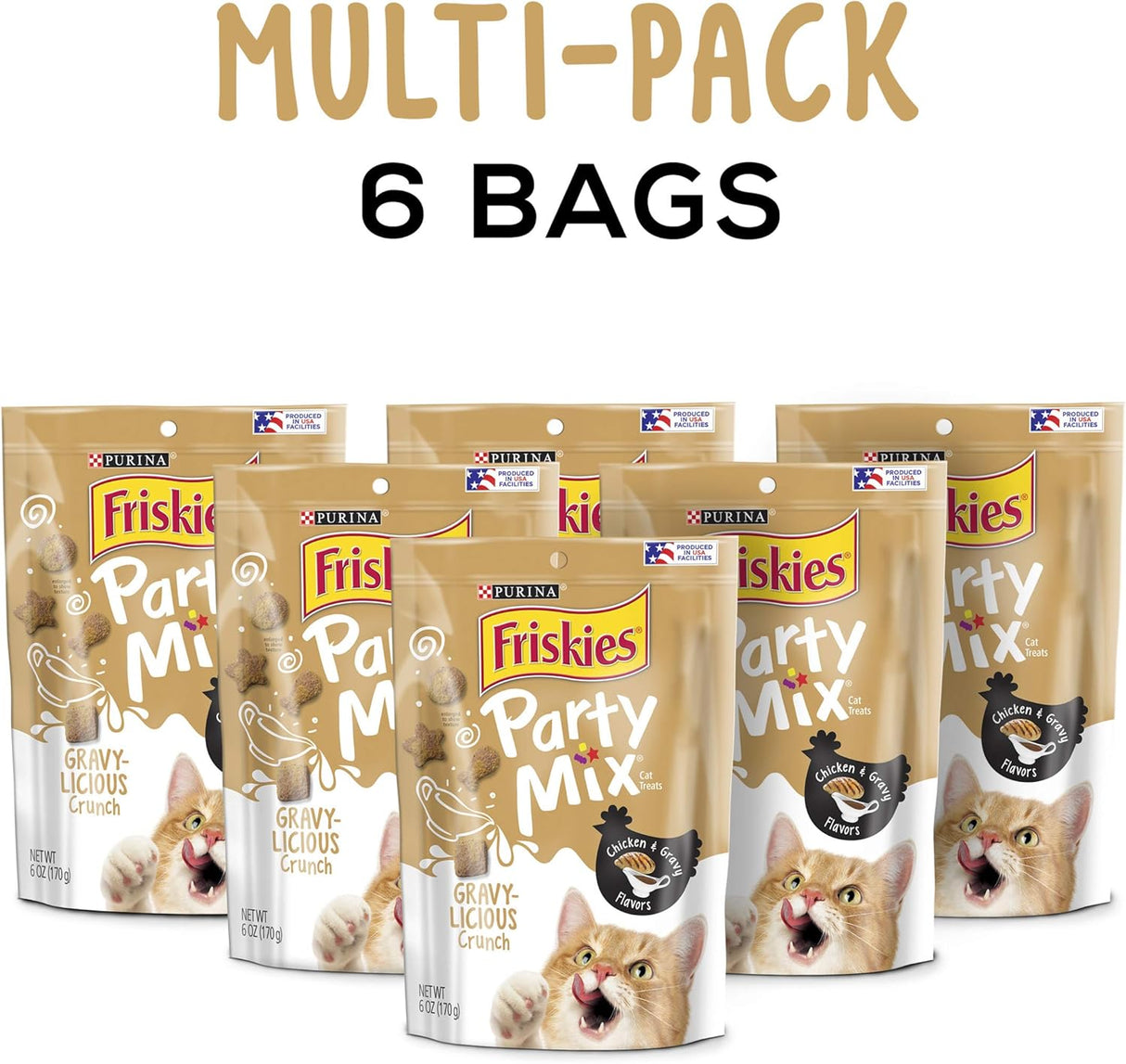 Golosinas para gatos adultos 6 bolsas de 6 onzas