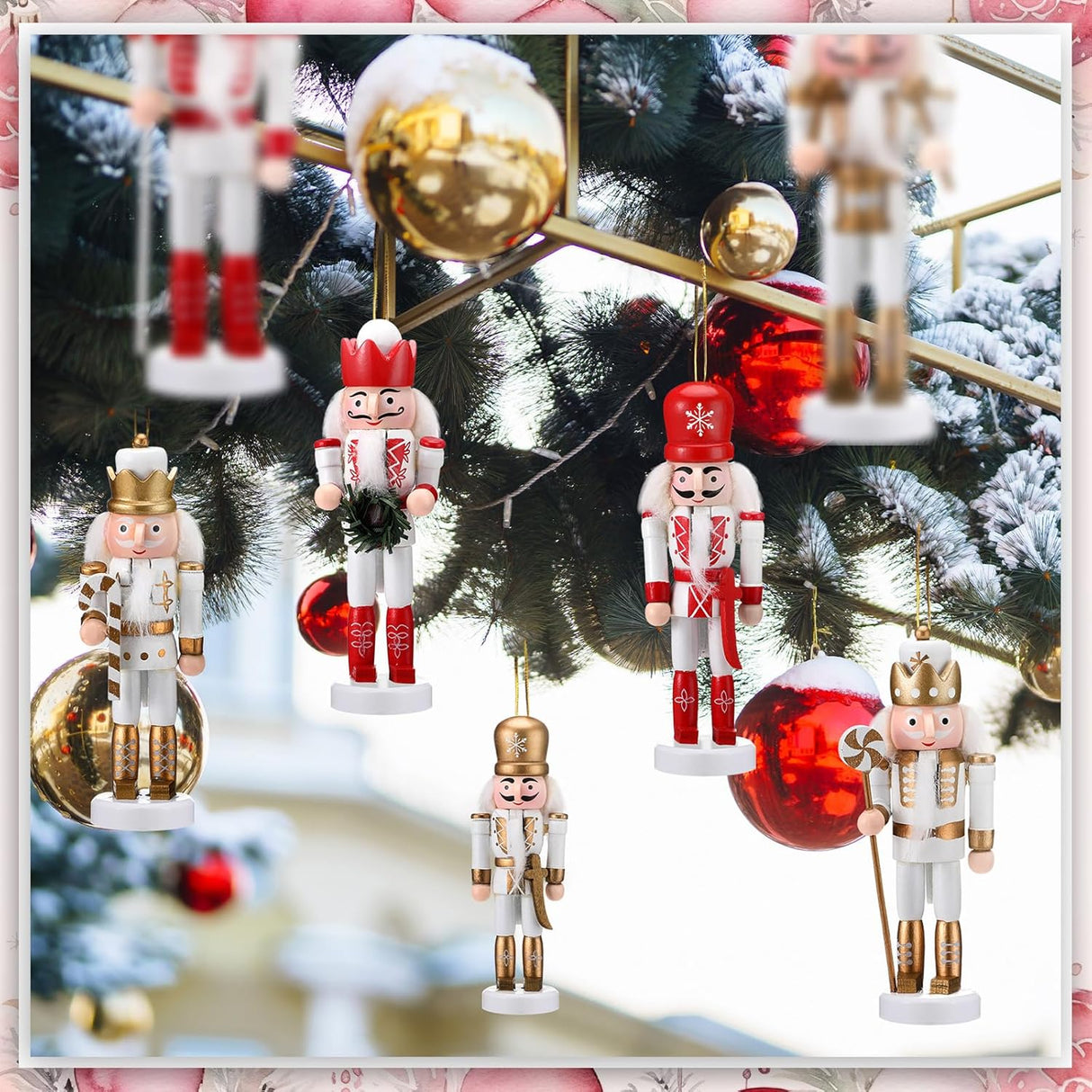 15 Piezas Adornos de Navidad Soldados Nutcracker de Madera
