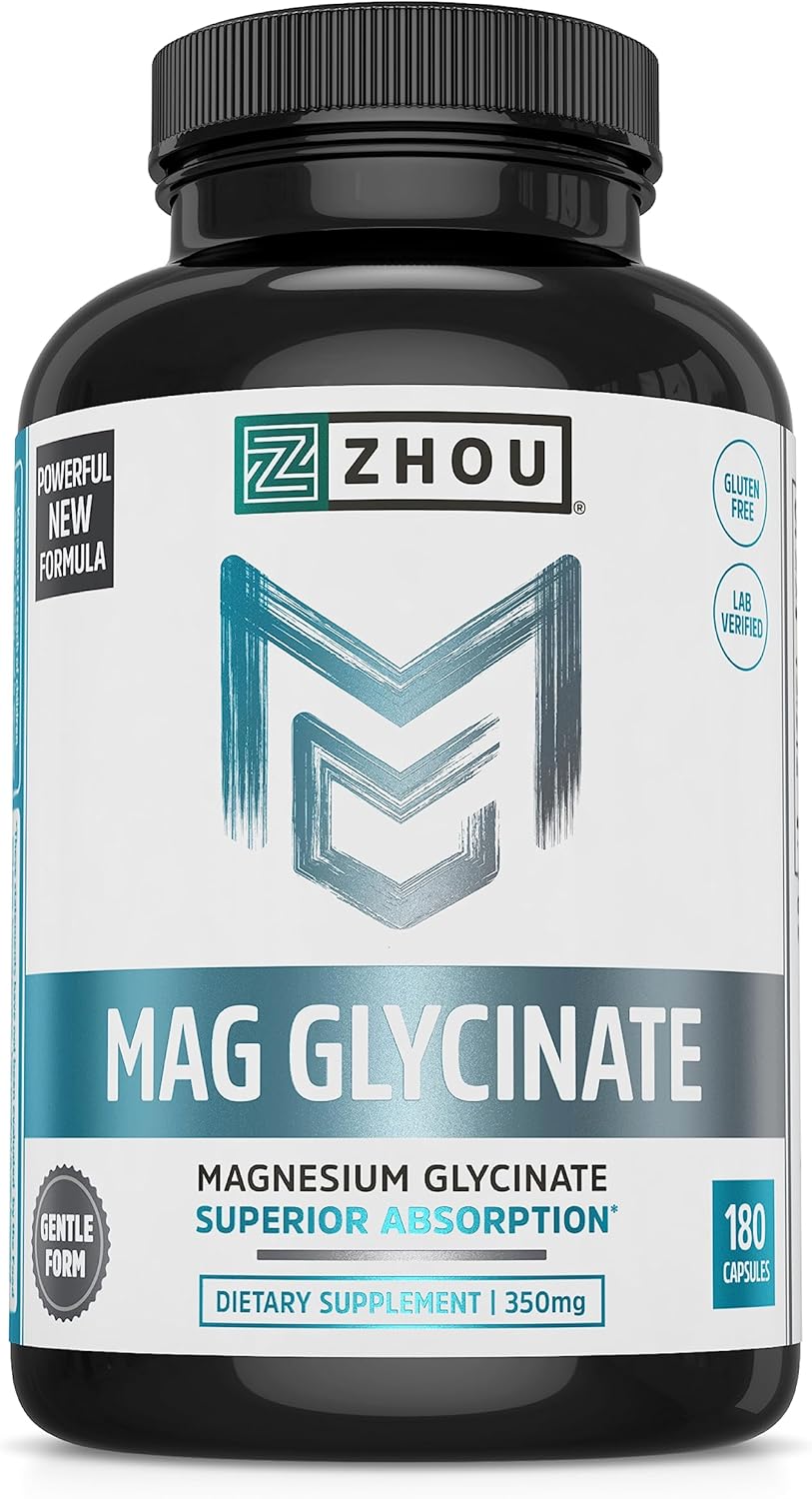 Zhou Magnesio Glicinato - Suplemento Natural para Sueño y Corazón