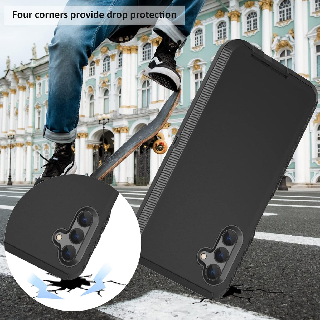 Funda compatible con Samsung Galaxy A13 5G (no para A13 4G), con clip de cinturón, resistente, resistente a prueba de golpes, protección de cuerpo completo, función atril, funda para Samsung Galaxy A13 5G (negro)