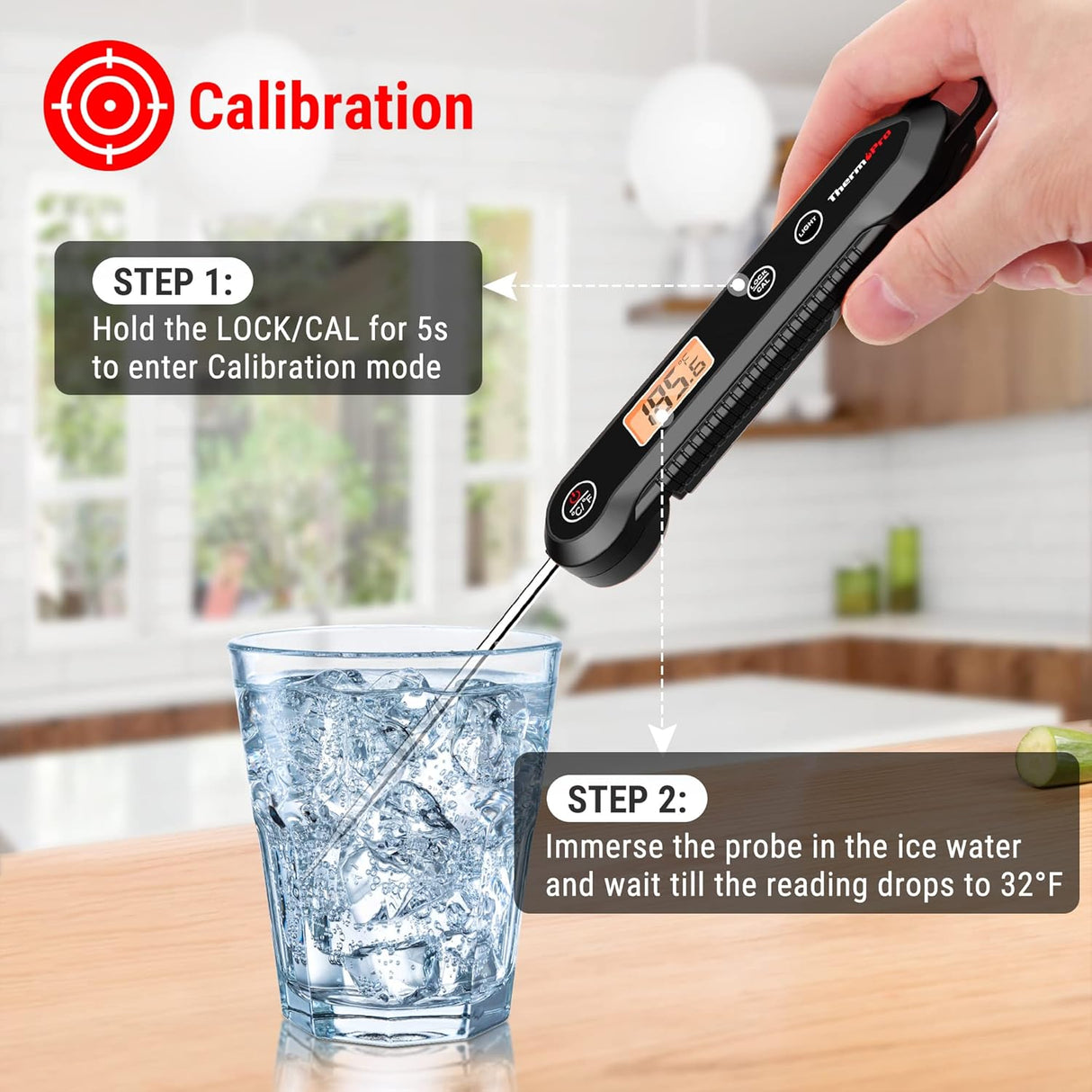 Termómetro Digital Instantáneo ThermoPro, Impermeable, Modelo TP-01