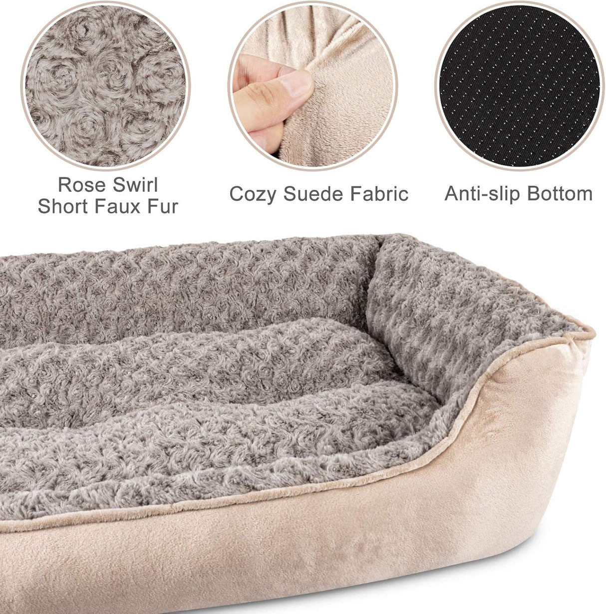 Cama para perros JOEJOY, ortopédica, lavable, tamaño múltiple