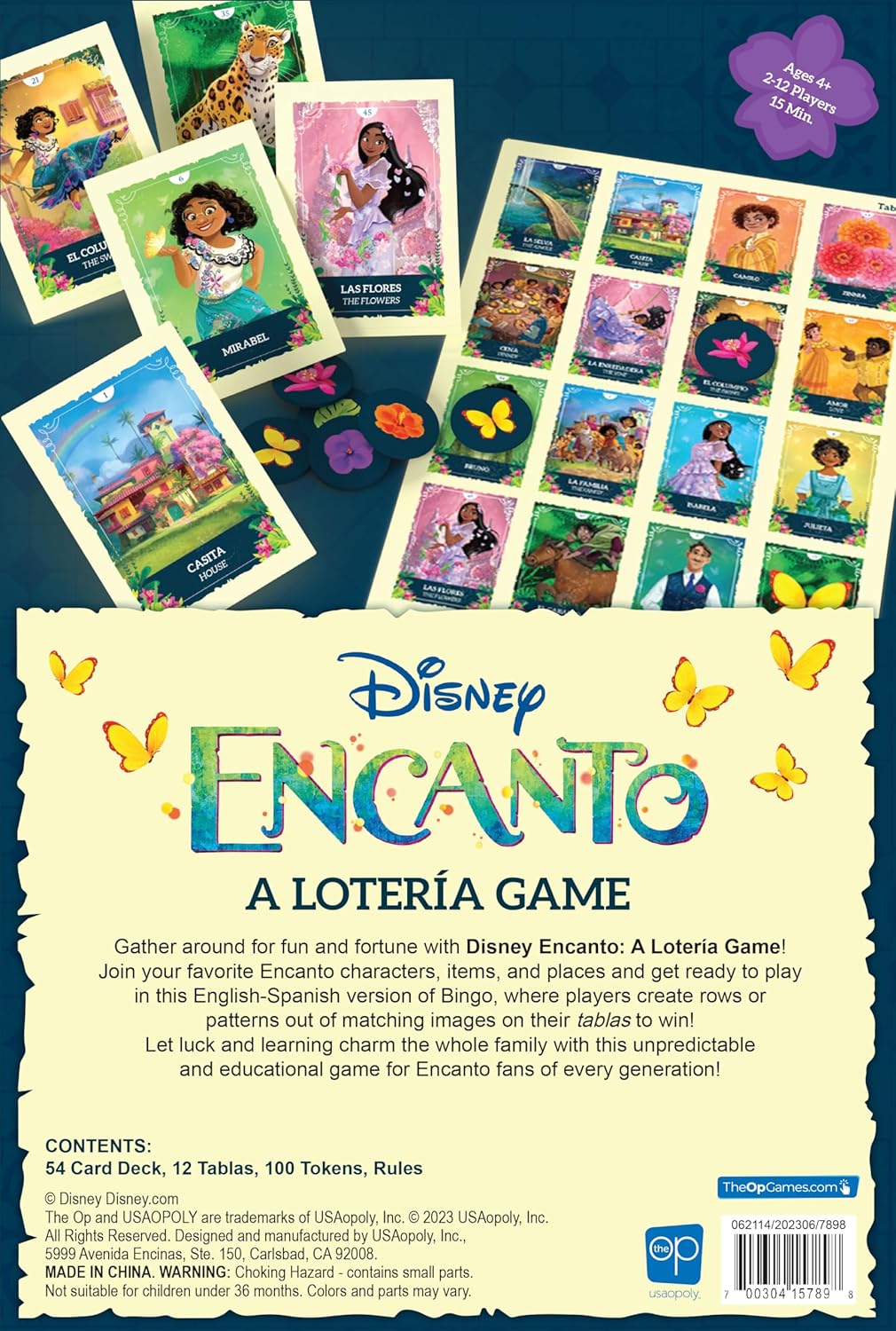 Lotería Encanto de USAOPOLY | Juego de Bingo Mexicano