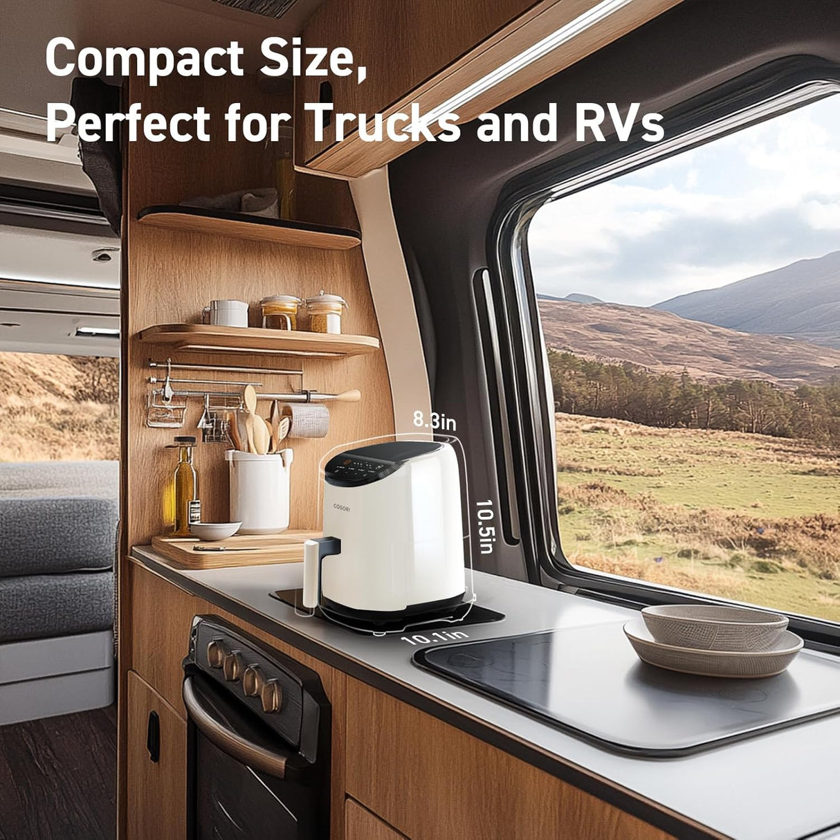 Freidora de aire COSORI 2.1 Qt, 4 en 1, compacta y silenciosa