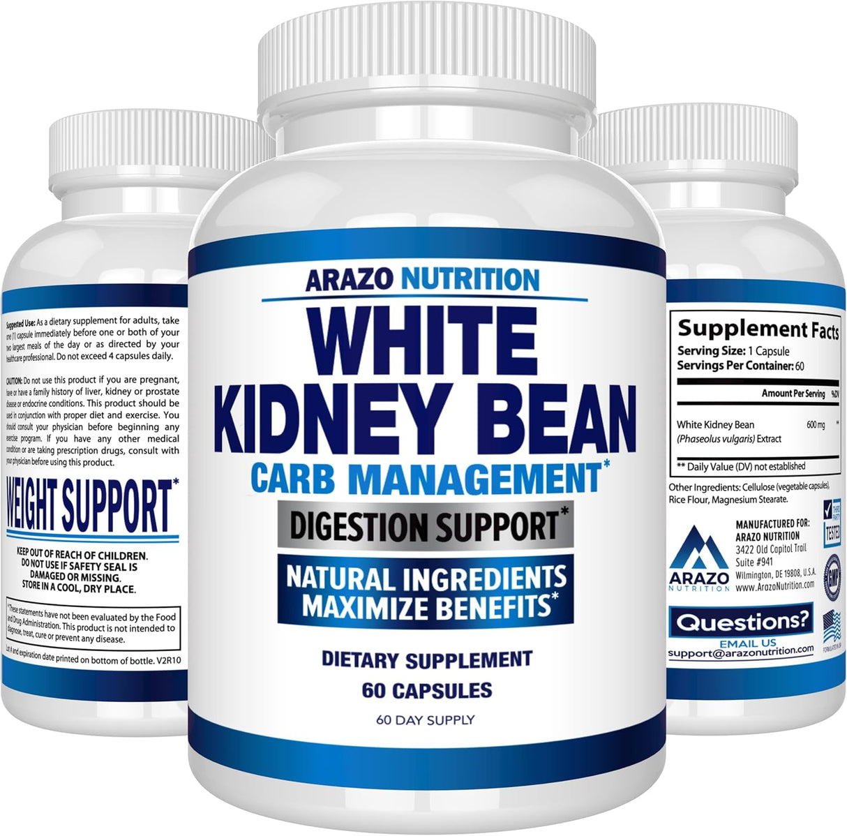 Suplemento Extracto de frijol blanco 100 % puro 60 unidades