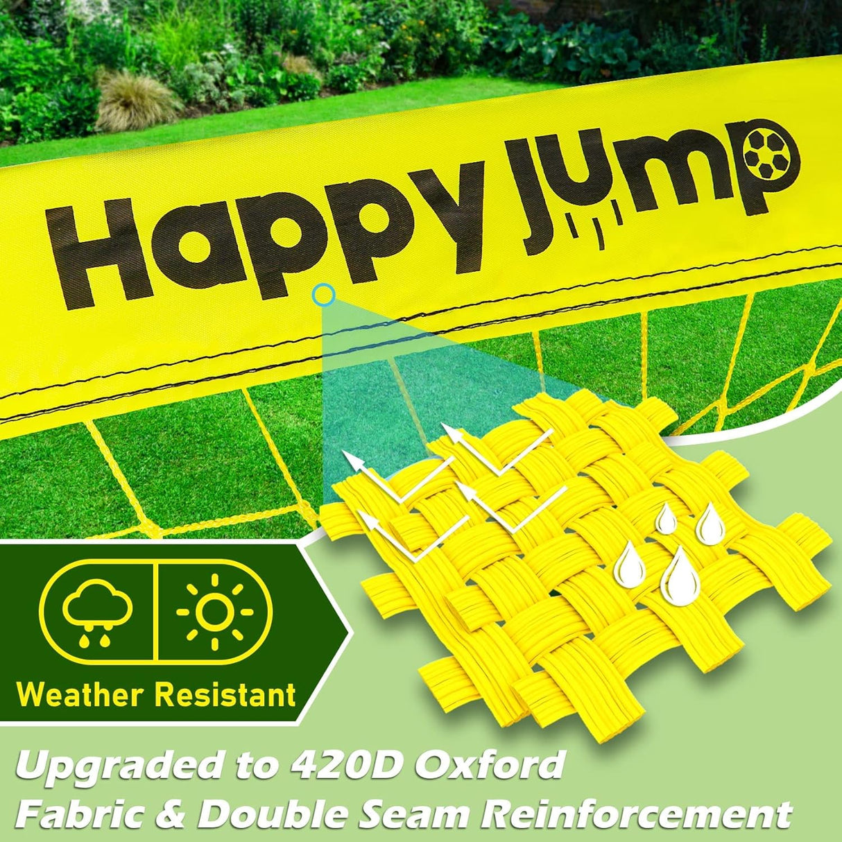 Red de fútbol plegable emergente Happy Jump para portería
