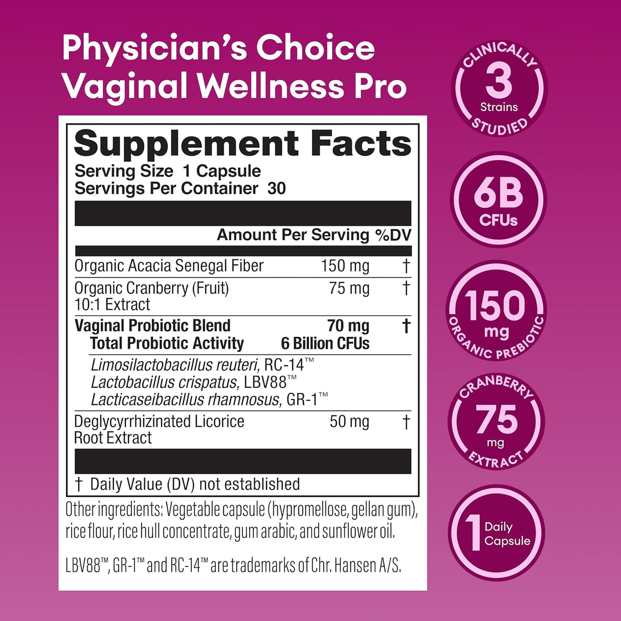 Probióticos vaginales para mujeres Physician's Choice