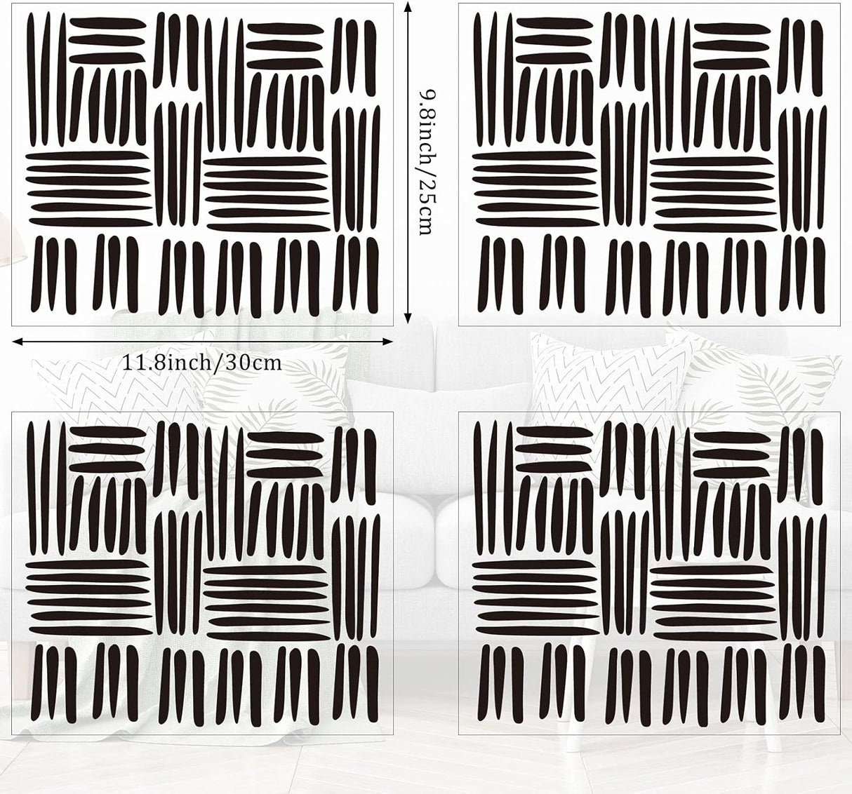 Decal de Pared Boho 264 Piezas, Moderno, Autoadhesivo