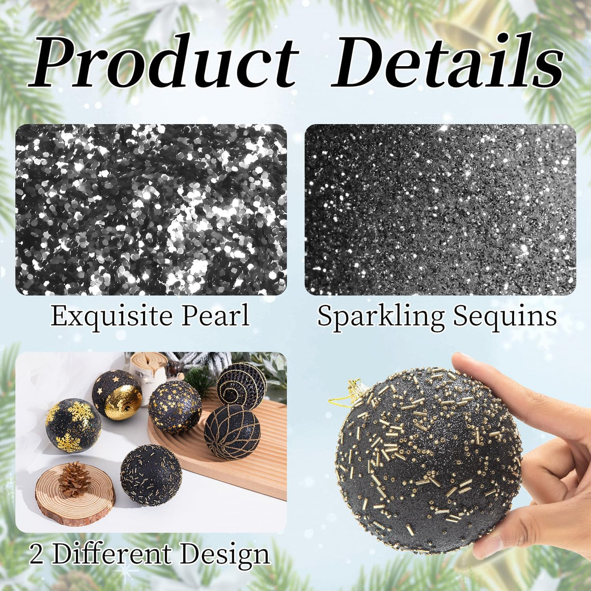 Adornos Navideños LANGXUN 6pcs 4 Shatter-proof, 2023 Decoración