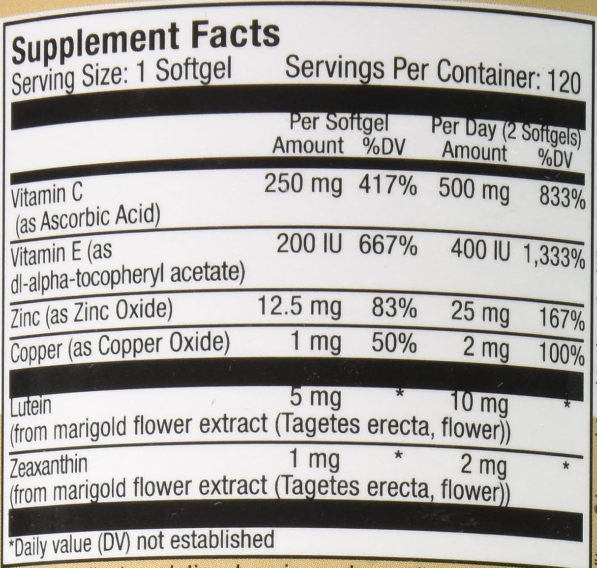 Suplemento VITEYES® AREDS2 Vitamina para ojos 120und dosis