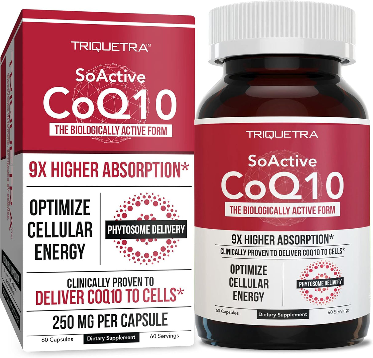CoQ10 Fitosoma 250 mg: Absorción 9 Veces Mayor, 60 Cápsulas