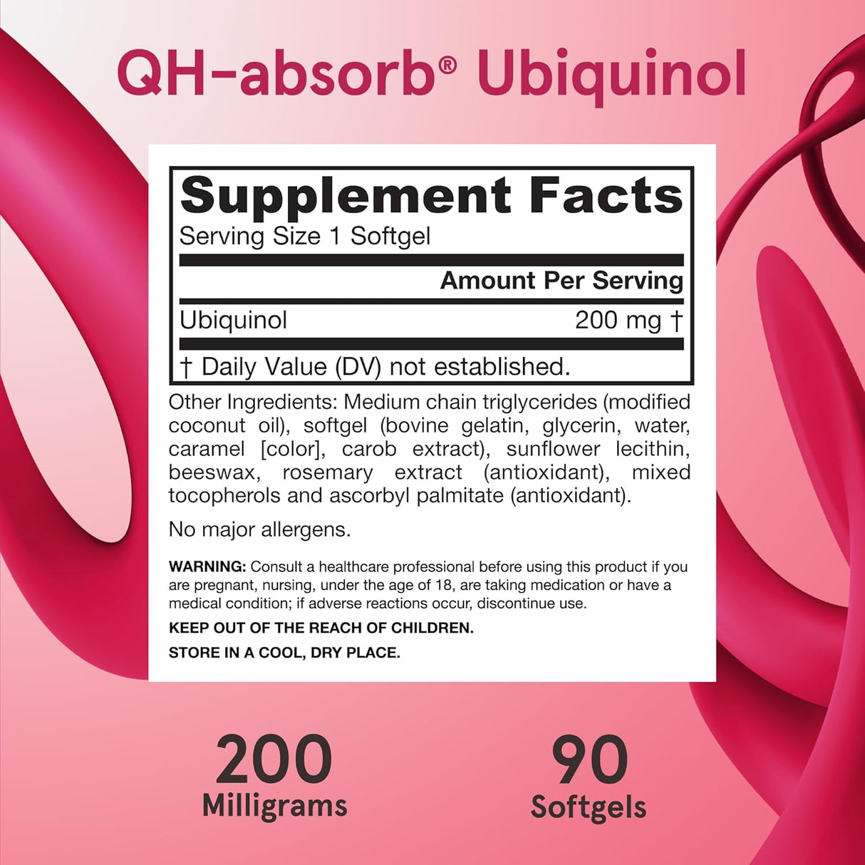 QH-Absorb CoQ10 200 mg Jarrow, Energía y Corazón, 90 cápsulas