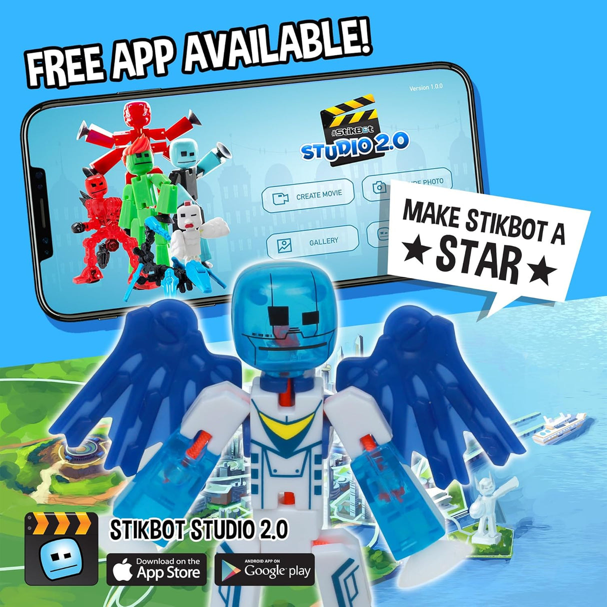 Figuras de acción Zing StikBot Zingtannica, accesorios incluidos