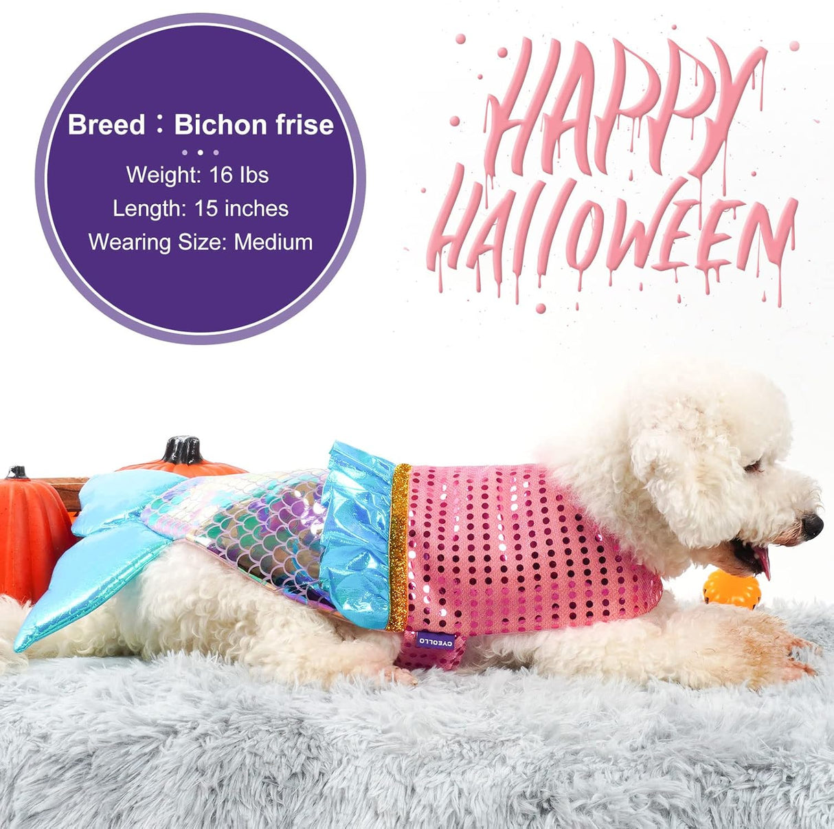 Disfraces de sirena para perro talla XS