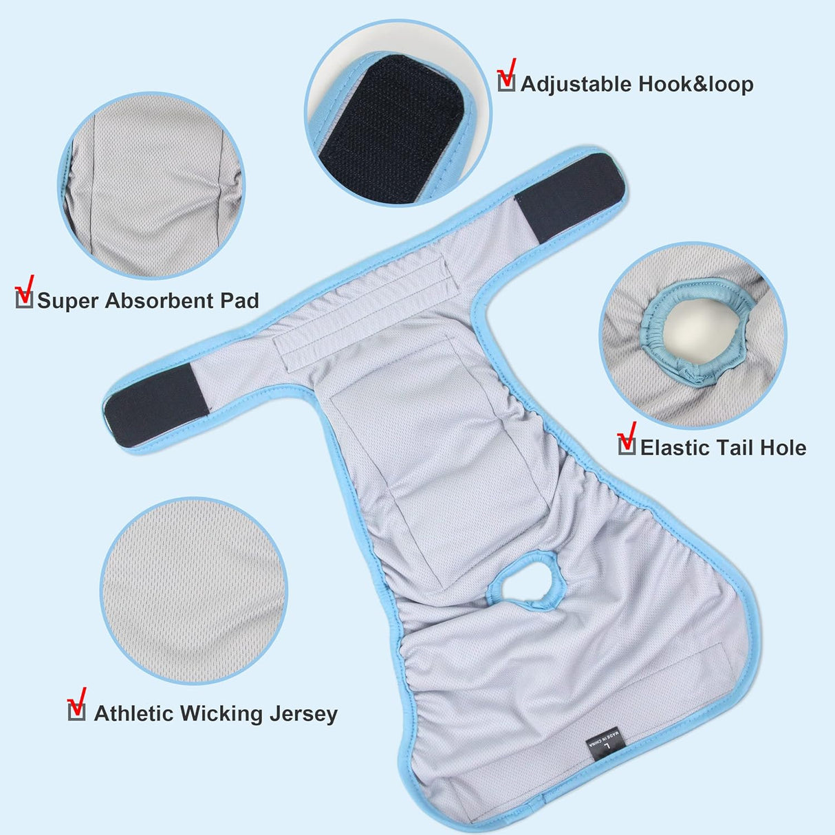 Fuz Bigaza Pañales lavables perras (paquete 3)(gato,búho,M)