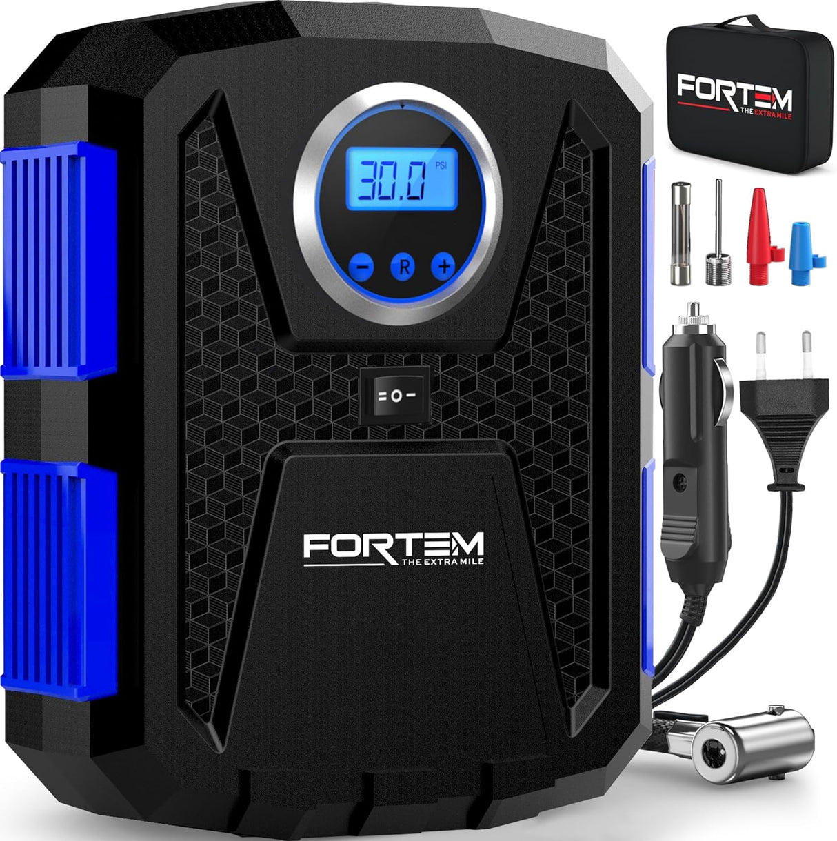 Inflador de neumáticos de 150 PSI medidor digital FORTEM