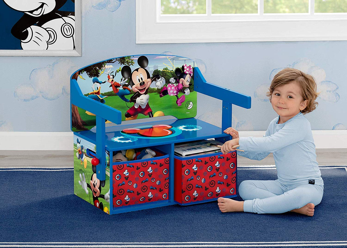 Banco de actividades convertible para niños Mickey Mouse