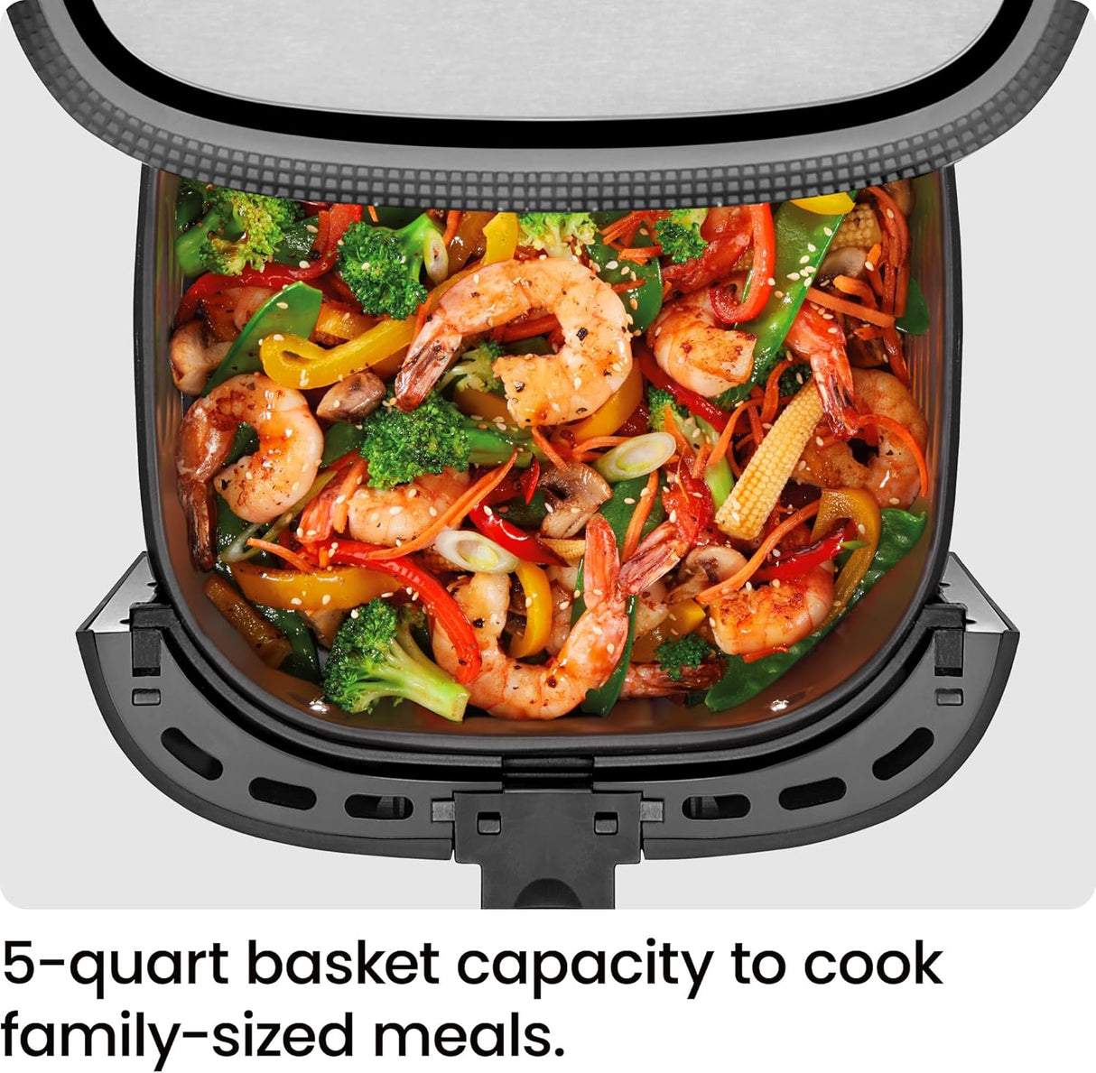 Freidora de aire Chefman TurboFry 5 Qt, control digital táctil