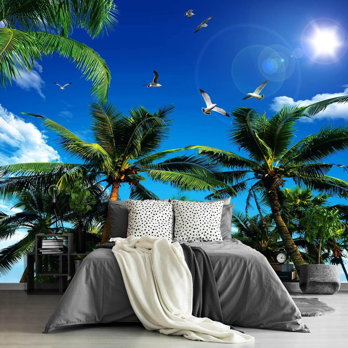 Mural de Palmera Fightal para Salón y Dormitorio 151 x 105