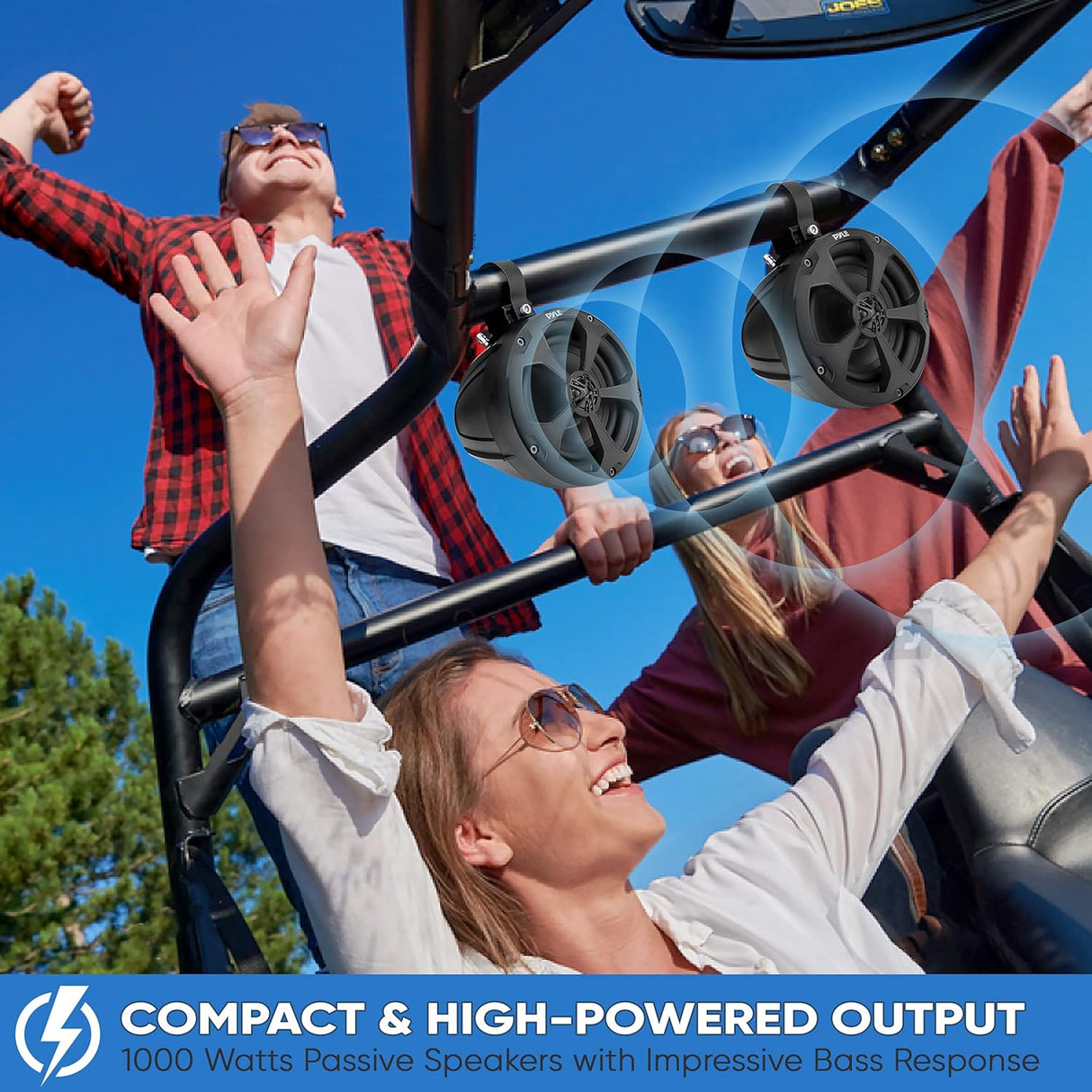 Parlantes todoterreno dobles impermeables PYLE PLUTV51BK