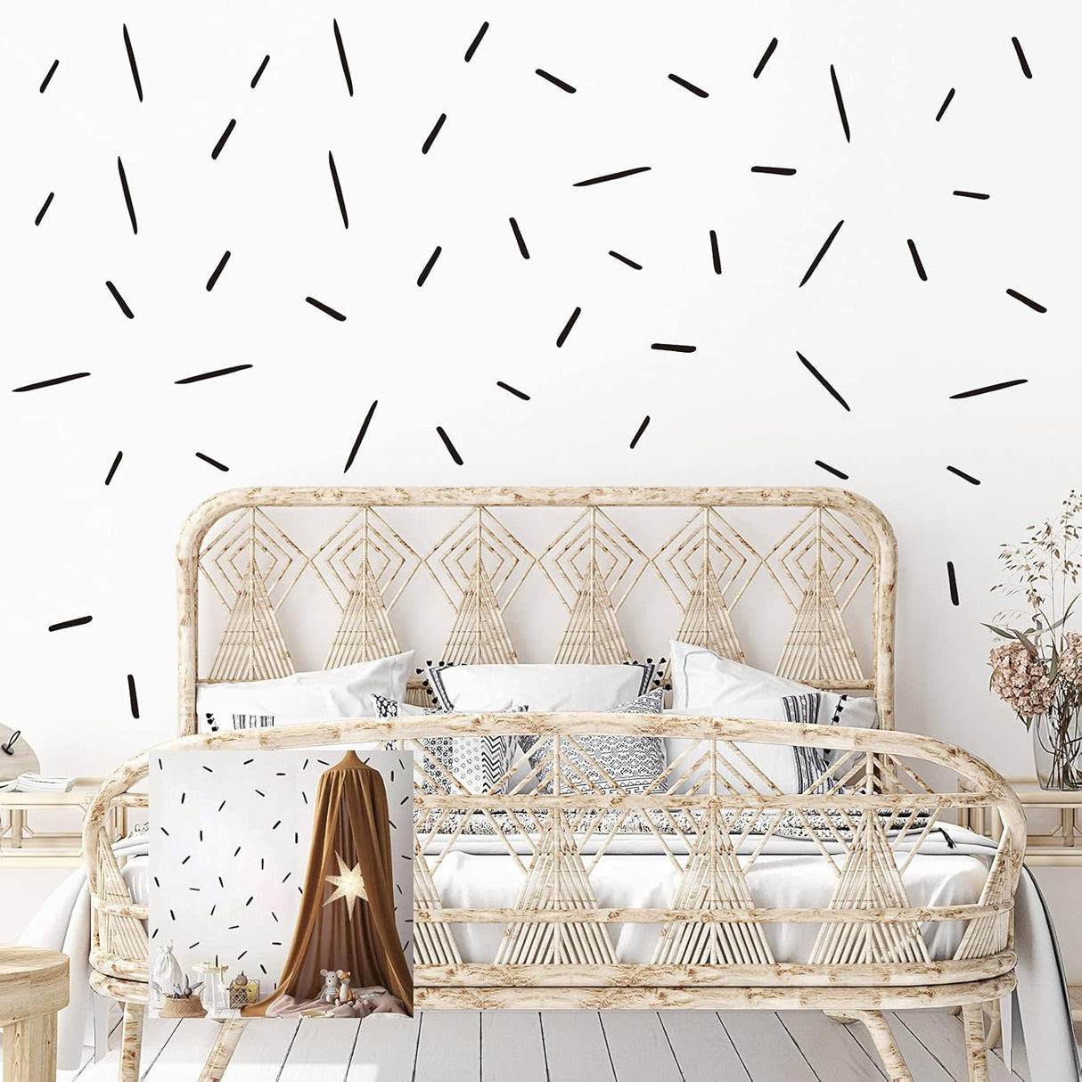 Decal de Pared Boho 264 Piezas, Moderno, Autoadhesivo