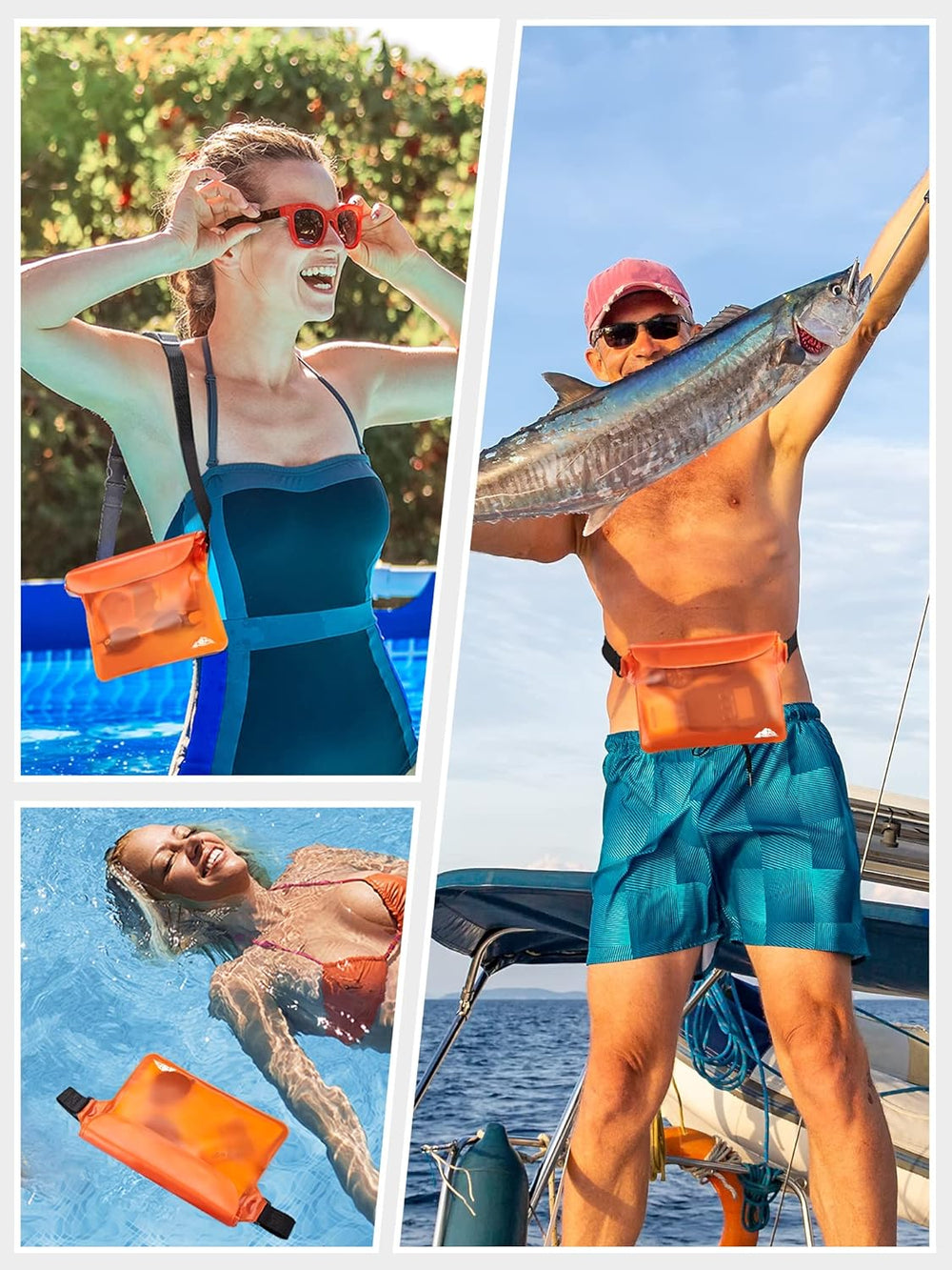 Cangureras perfectas para natación, buceo, playa y pesca