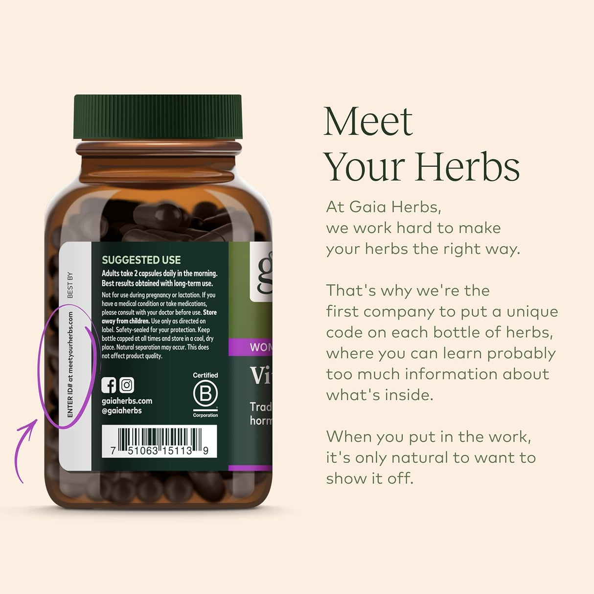 Gaia Herbs Soporte de ciclo de período - 60 cápsulas