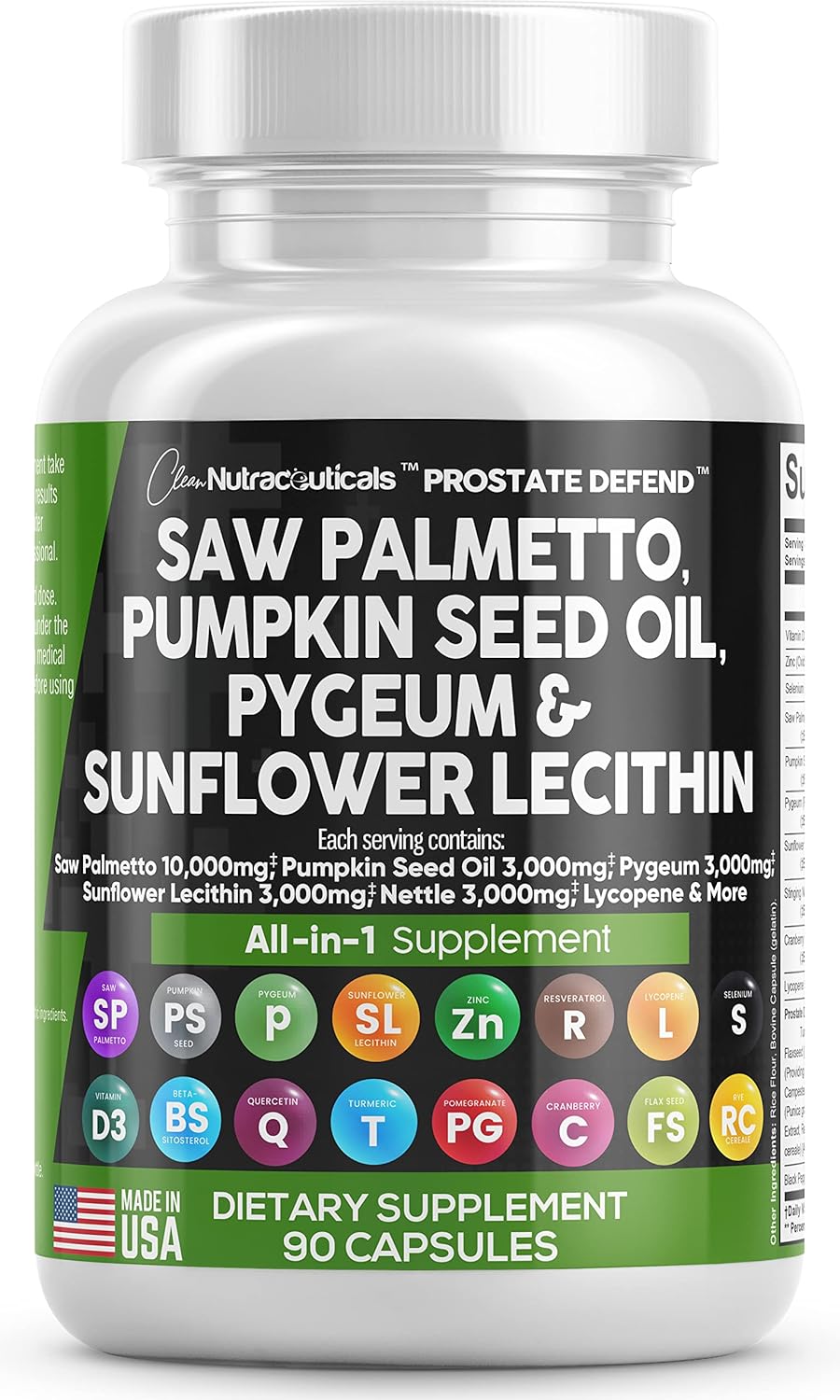 Suplemento Clean Nutraceuticals Saw Palmetto 10000 mg