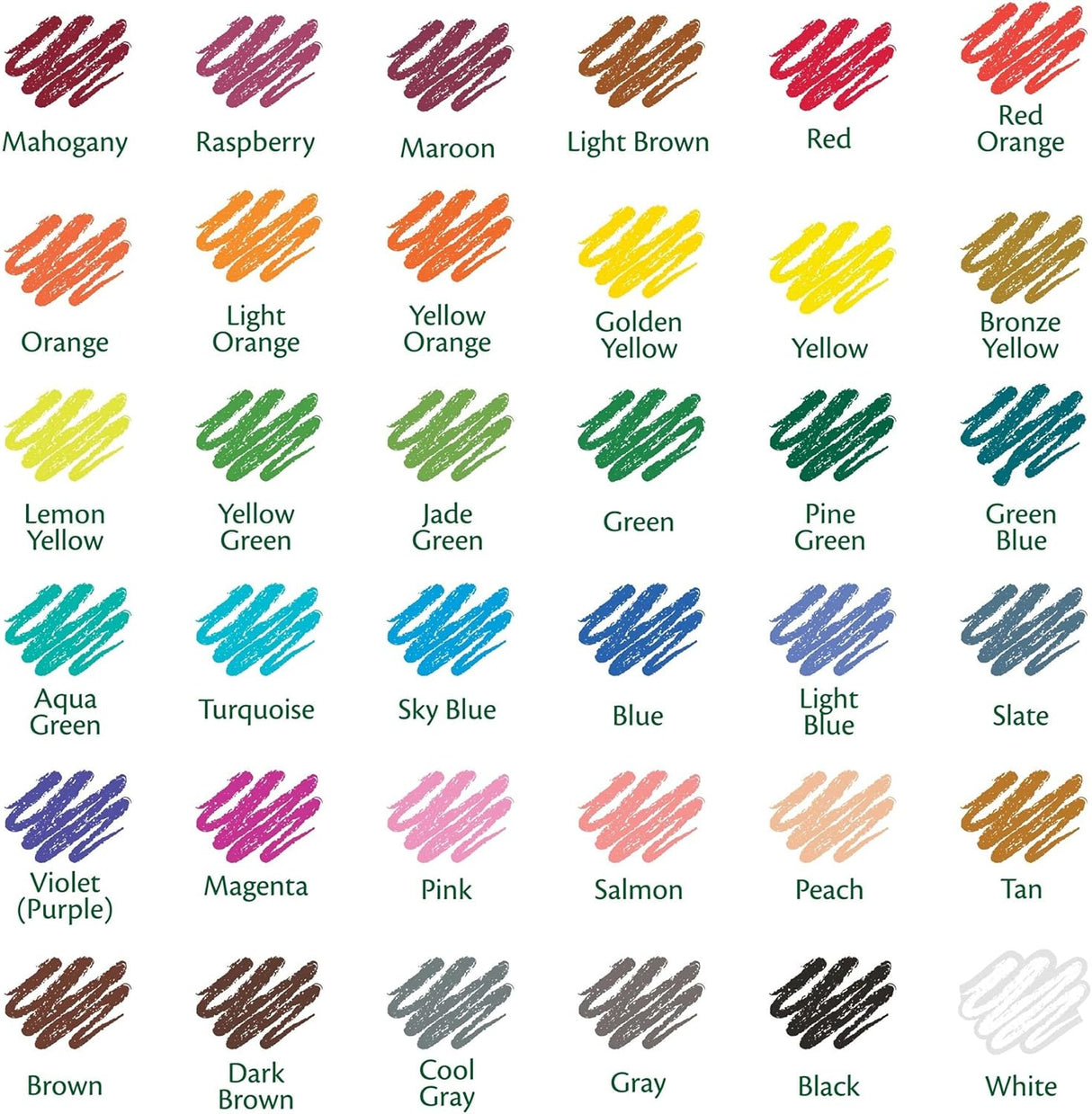 Crayola Juego de lápices de colores, suministros escolares, colores surtidos, 36 unidades, largo