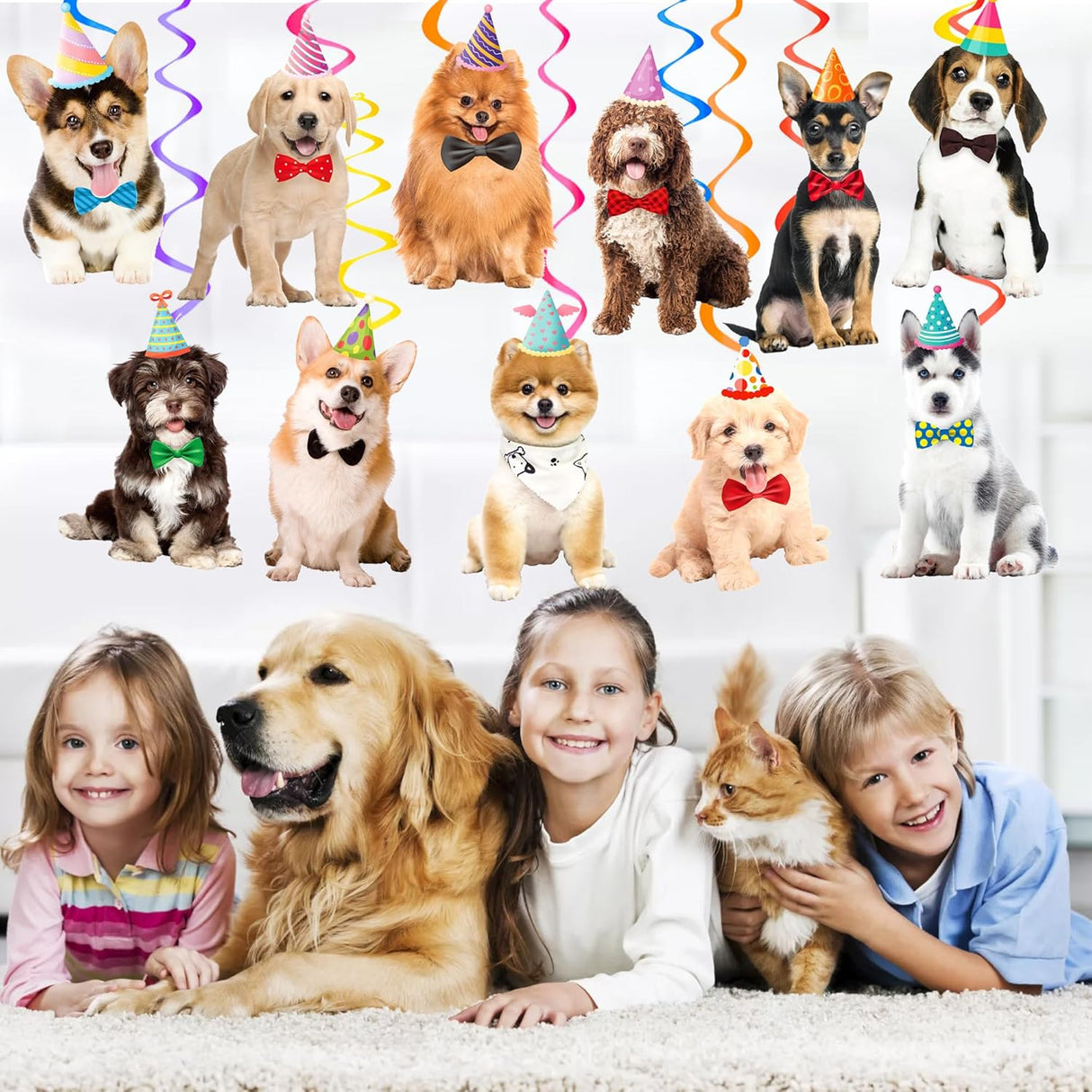 Decoraciones Colgantes para Fiesta de Cumpleaños de Perros