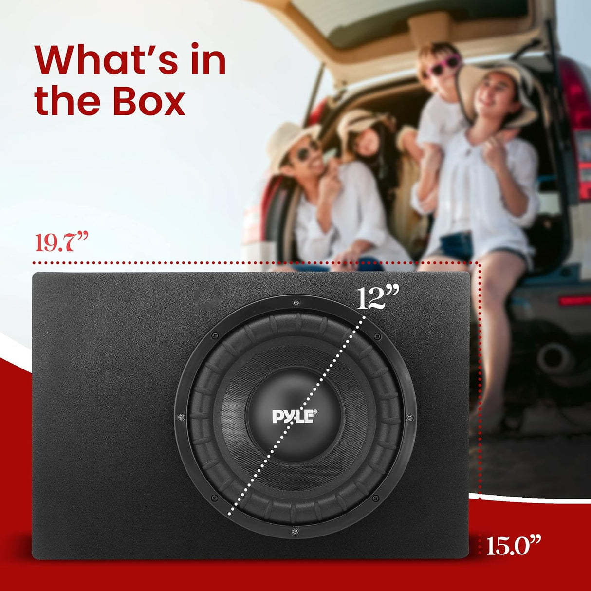 Parlantes de caja de subwoofer  600 vatios Pyle PSBS12