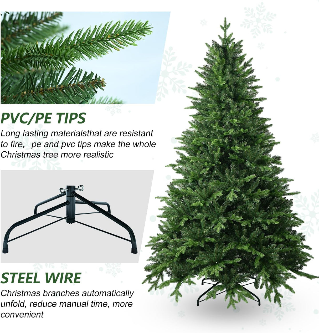 Árbol de Navidad Artificial 4FT, 668 Puntas, Premium Spruce