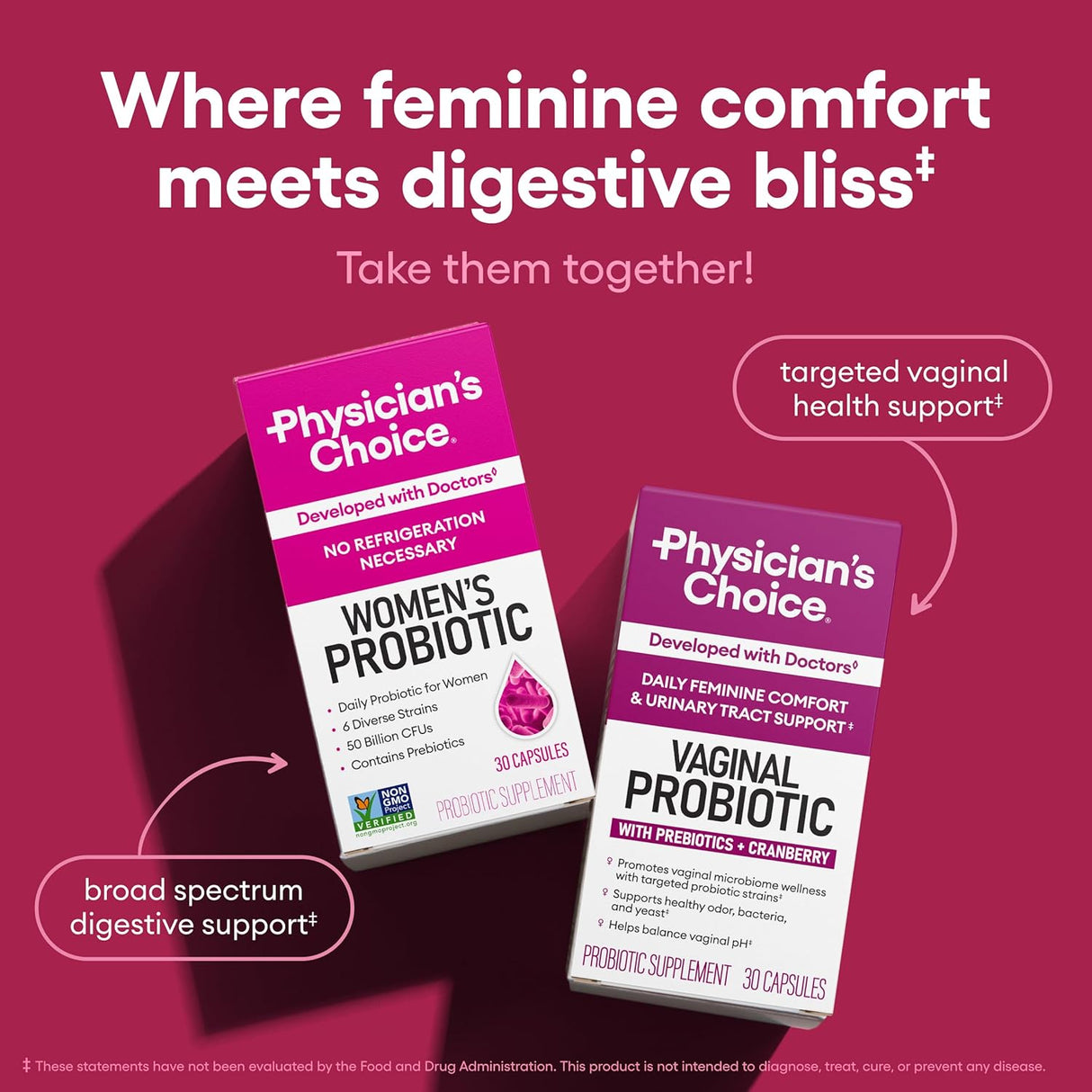 Probióticos para mujeres - Physician's Choice - 50 mil millones CFU