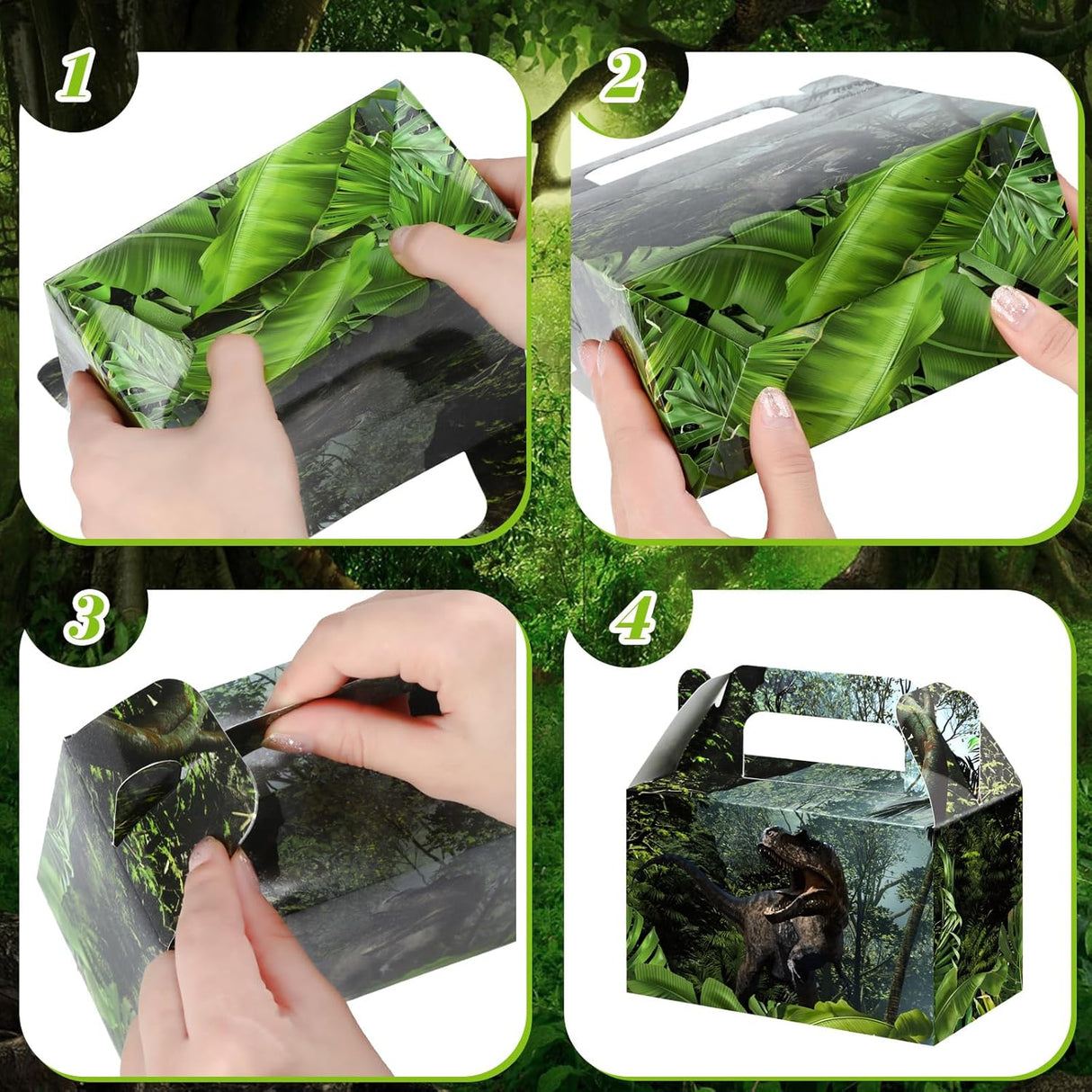 Set de Cajas de Golosinas con Tema Dinosaurio para Fiestas