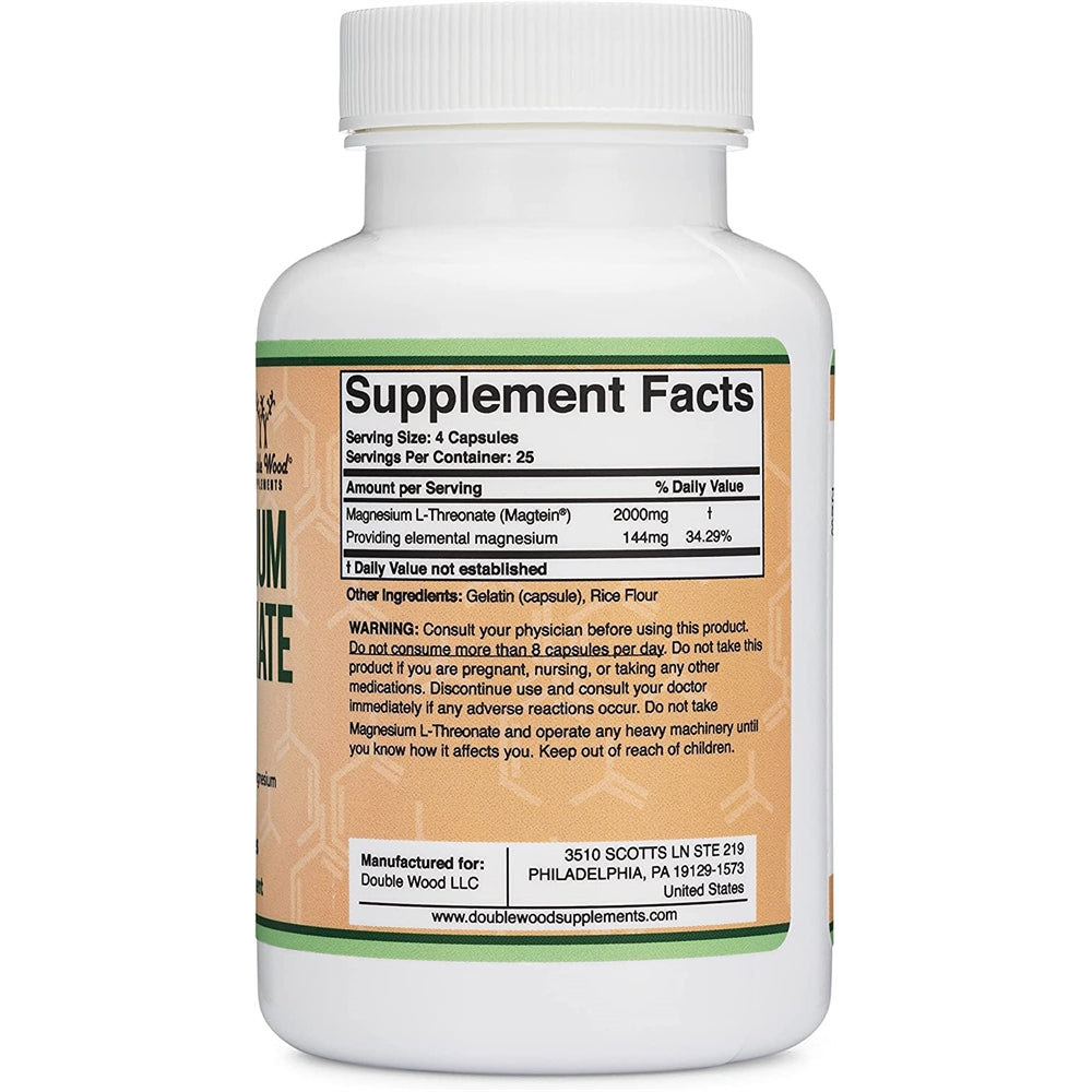Cápsulas de magnesio L threonate, suplemento alta absorción