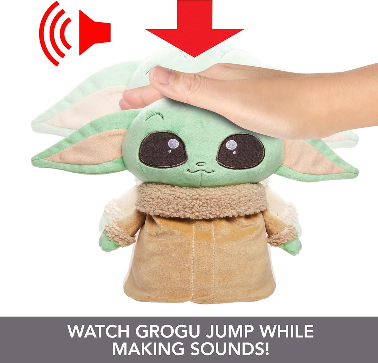 Pelota de Jumping Grogu Star Wars Mattel con sonidos y acción