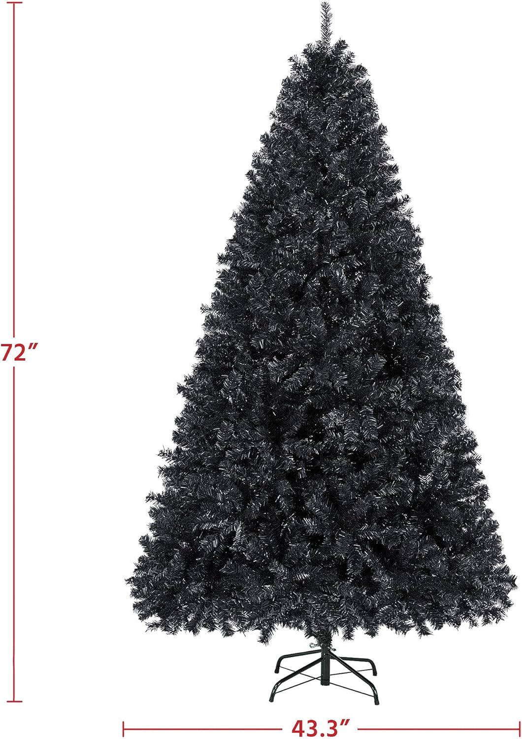 Árbol de Navidad Artificial de 6ft con 818 Puntas y Base Plegable