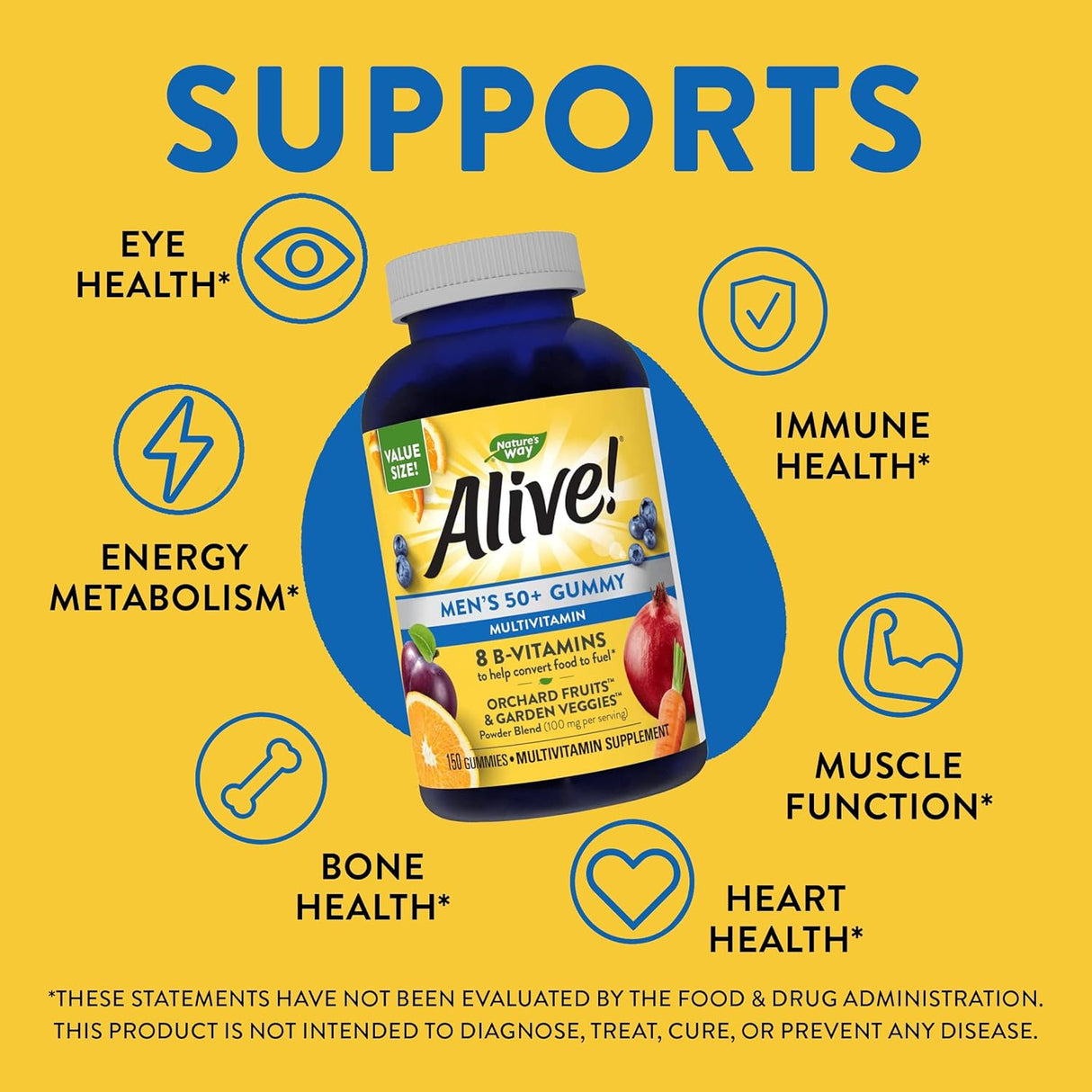 Suplemento Natures Way ¡Alive! Más de 50 multivitaminas