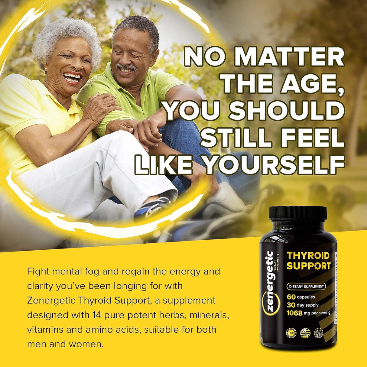 Suplemento de apoyo tiroideo con L tirosina y yodo │ Enfoque