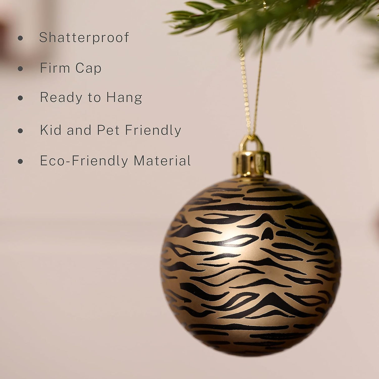 Adornos navideños DecorbyHannah, 21 piezas, tema leopardo