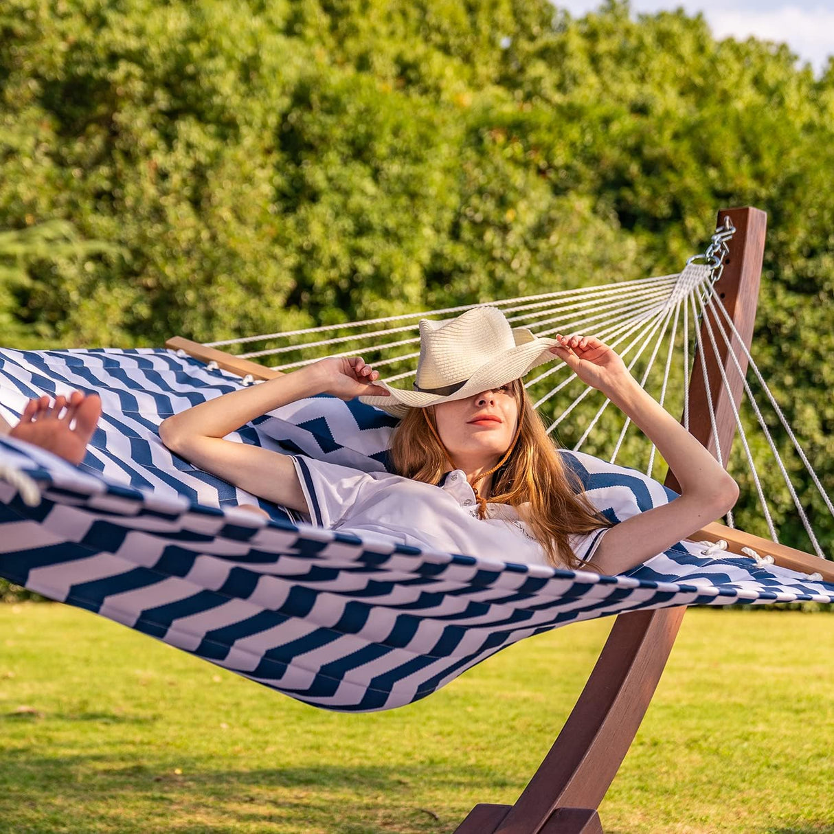 Hamaca Doble Quilted Lazy Daze, 12 FT, 450 LBS, con cojín