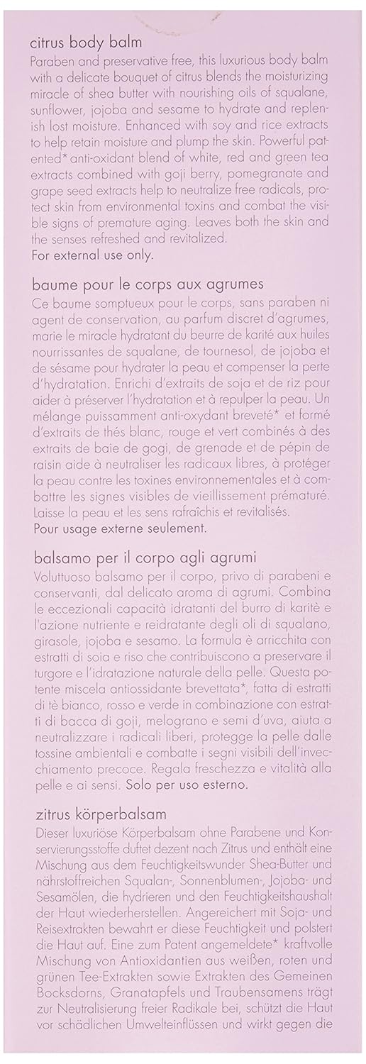 Bálsamo Corporal Cítrico, Hidratante y Suave, 6.7 Fl Oz