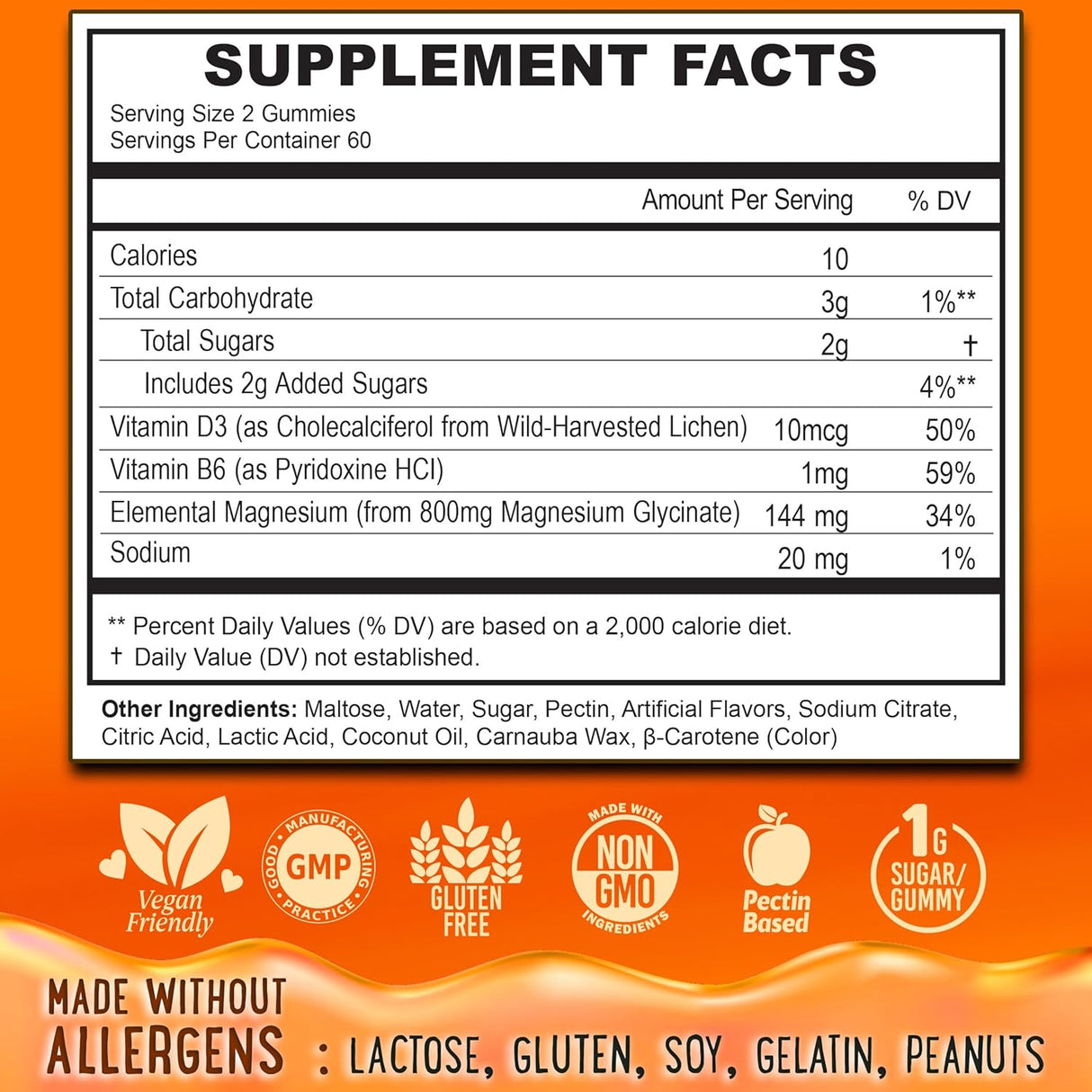 Gomitas de Magnesio Glycinate 400MG - Calm y Sueño, 120